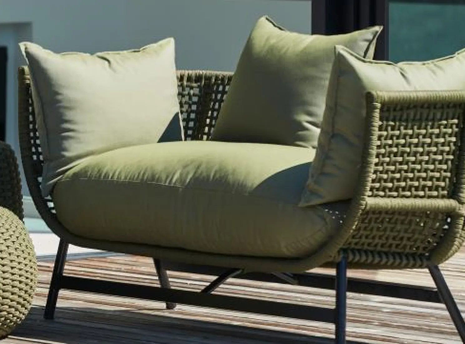 Jan Kurtz Outdoor Loungesofa Suka schwarz/olive
