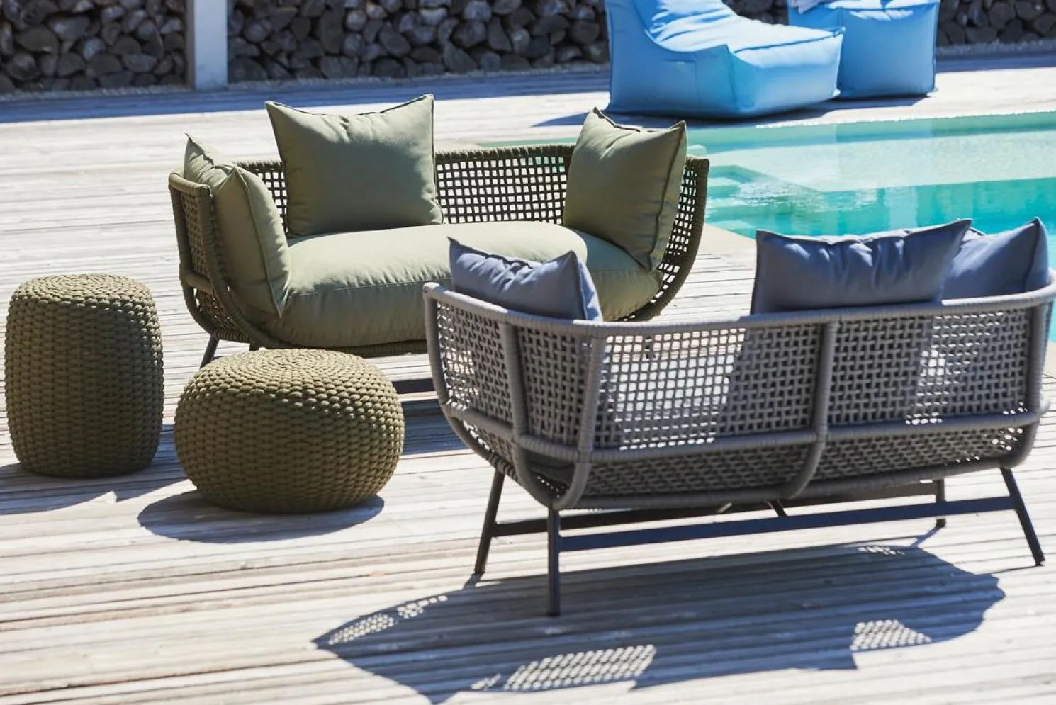 Jan Kurtz Outdoor Loungesofa Suka schwarz/olive