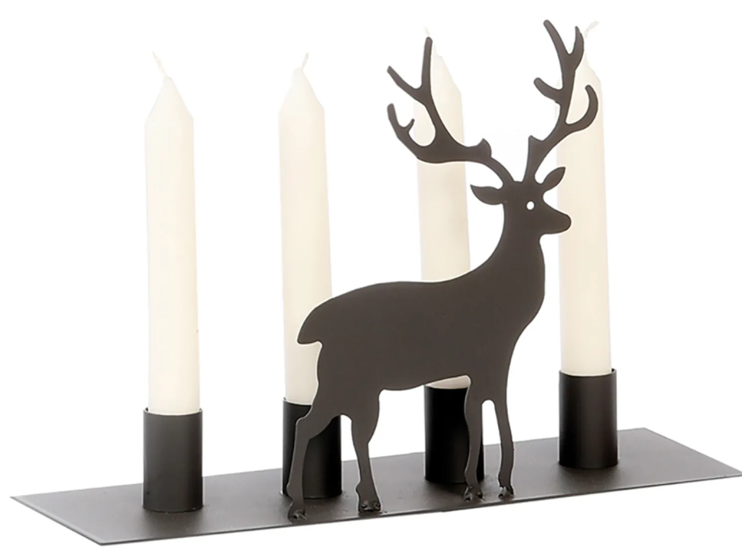 WMG Adventskerzenhalter Hirsch Eisen