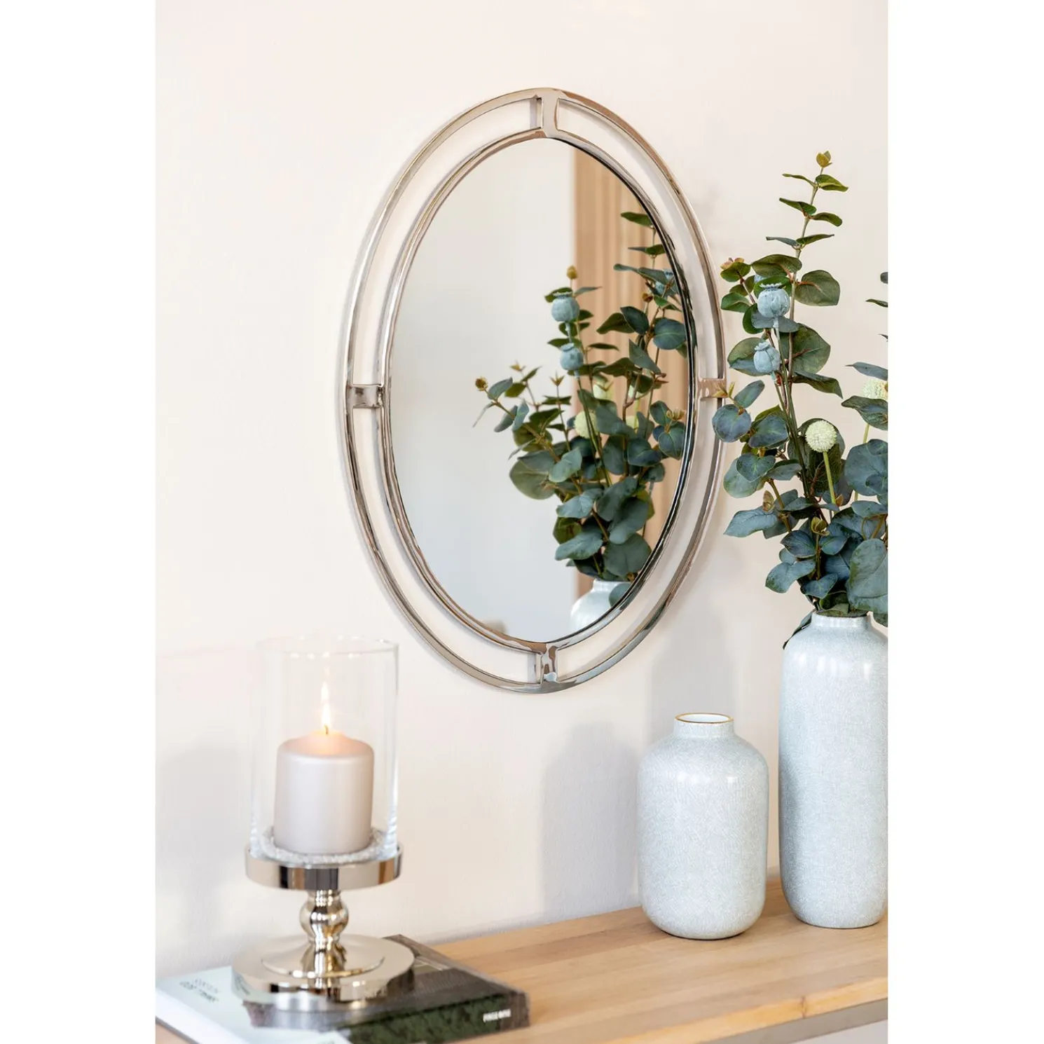 Fink Justine Spiegel glänzende Oberfläche - ovale Form