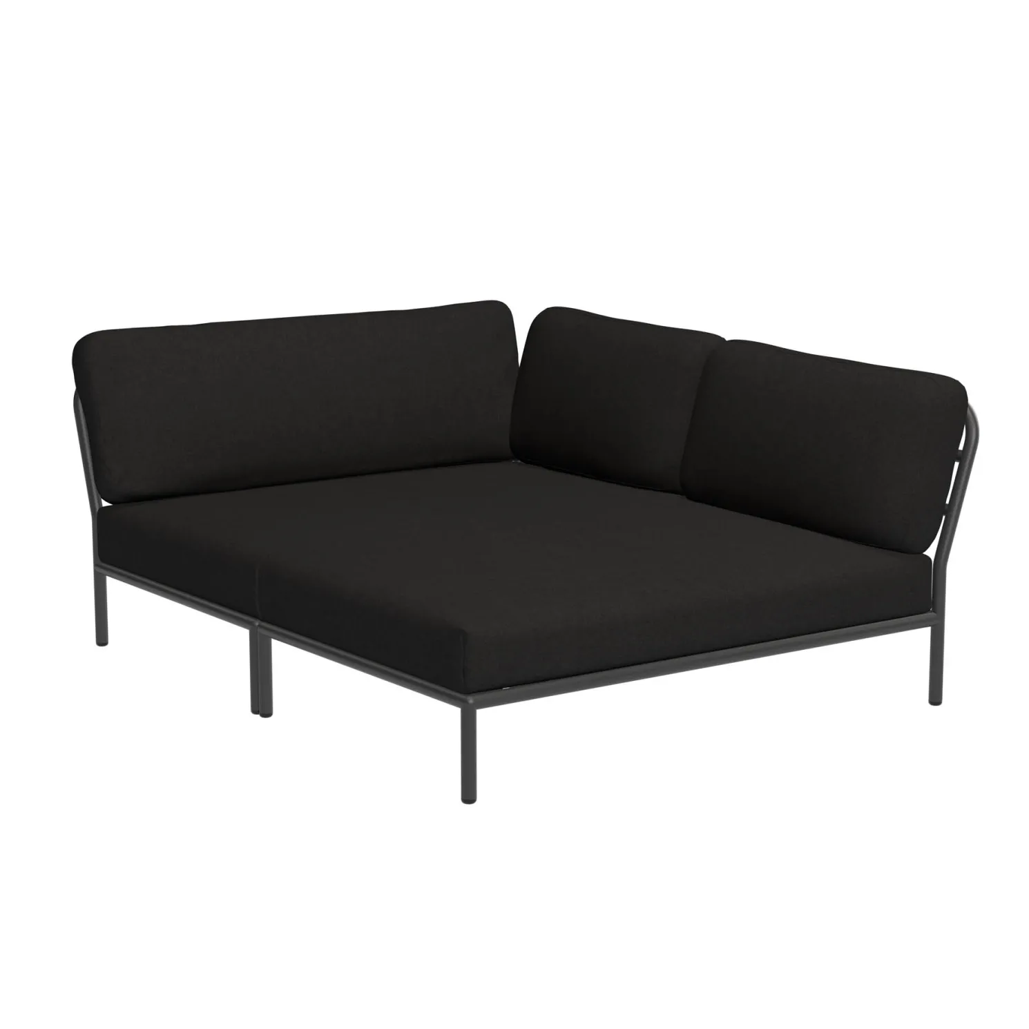 HOUE LEVEL Outdoor Eck-Sofa Lounge-Modul 5 Kohle Dunkelgrau Rechts
