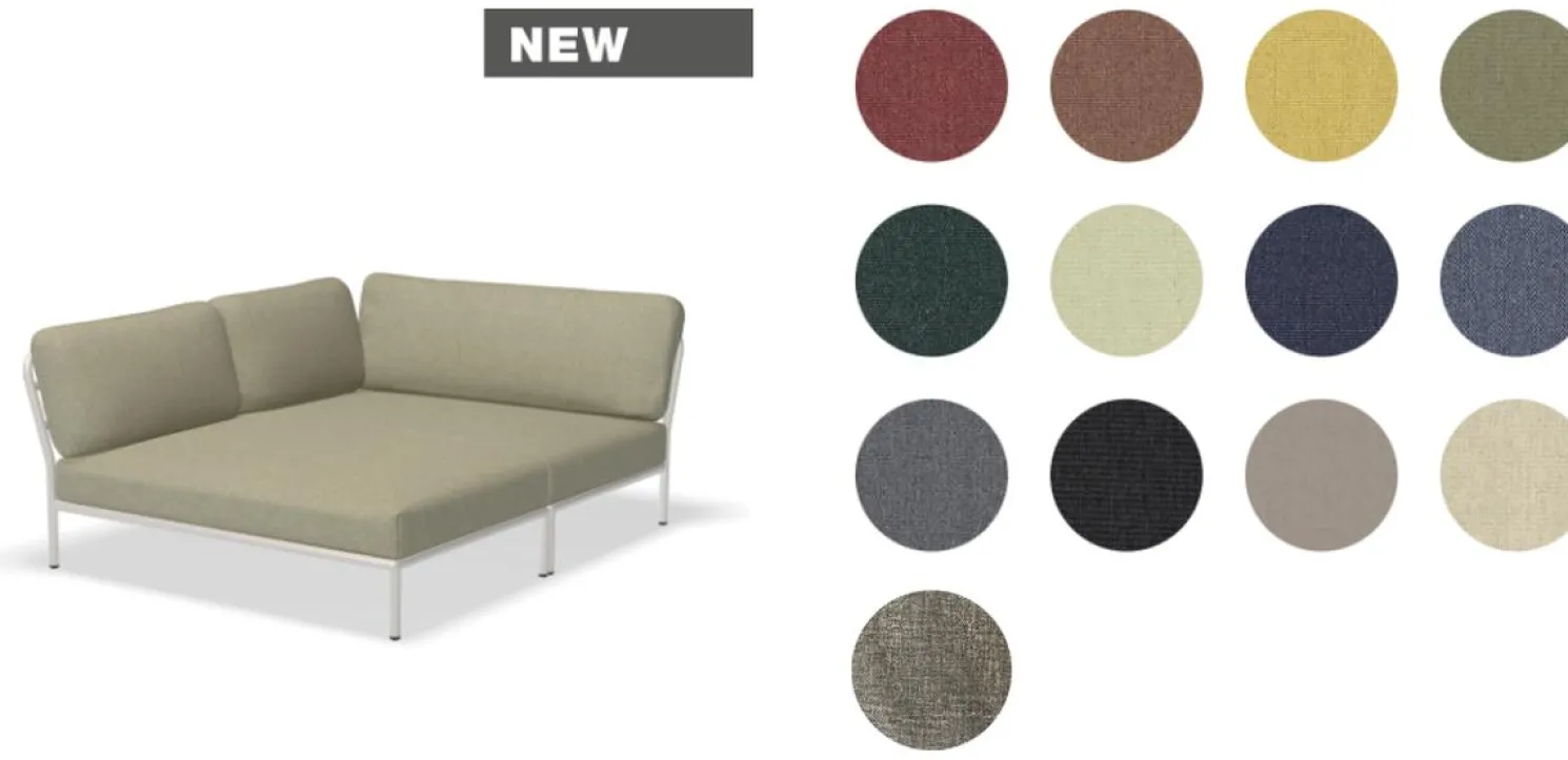 HOUE LEVEL Outdoor Eck-Sofa Lounge-Modul 5 Kohle Dunkelgrau Rechts