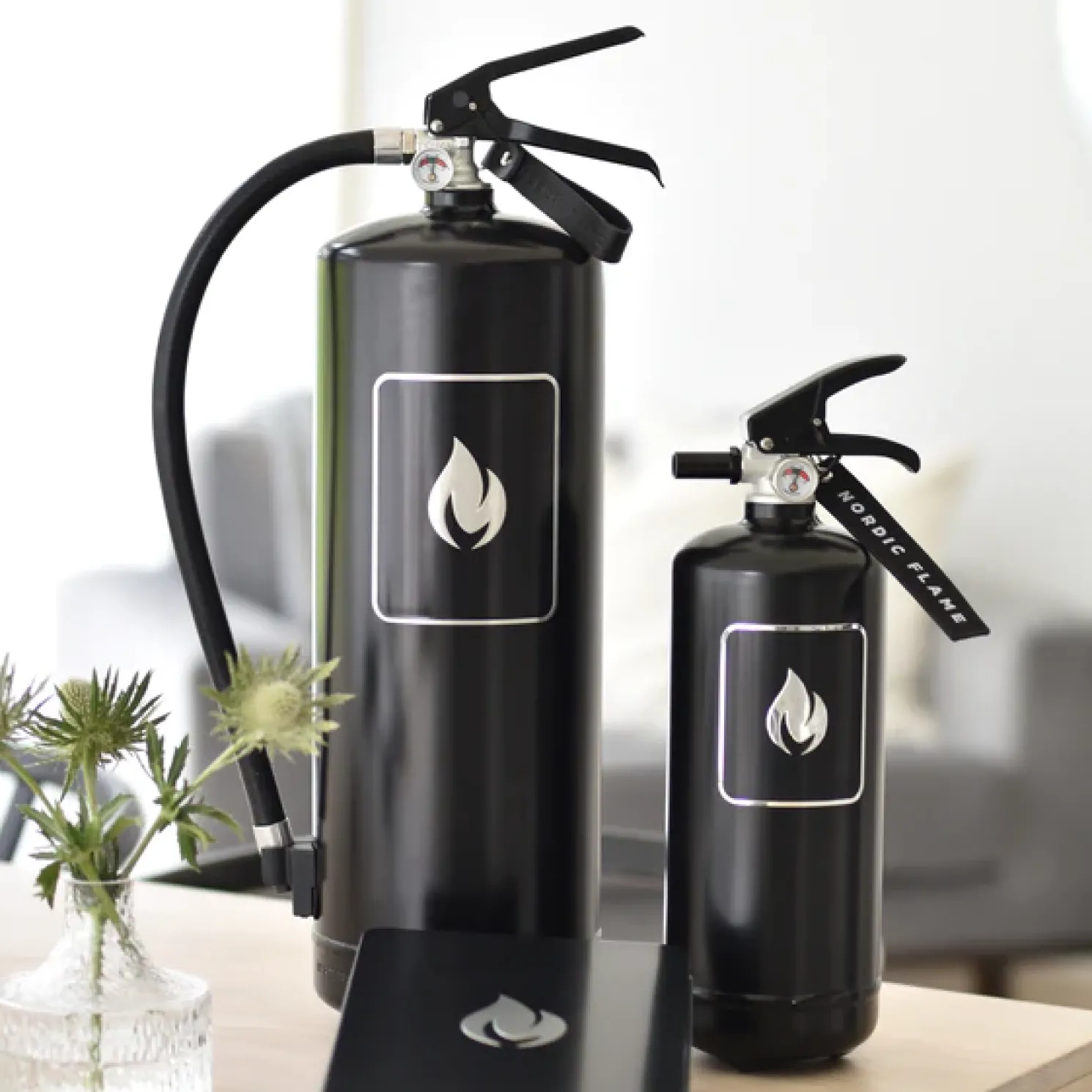 Nordic Flame Feuerlöscher 6 kg in Schwarz