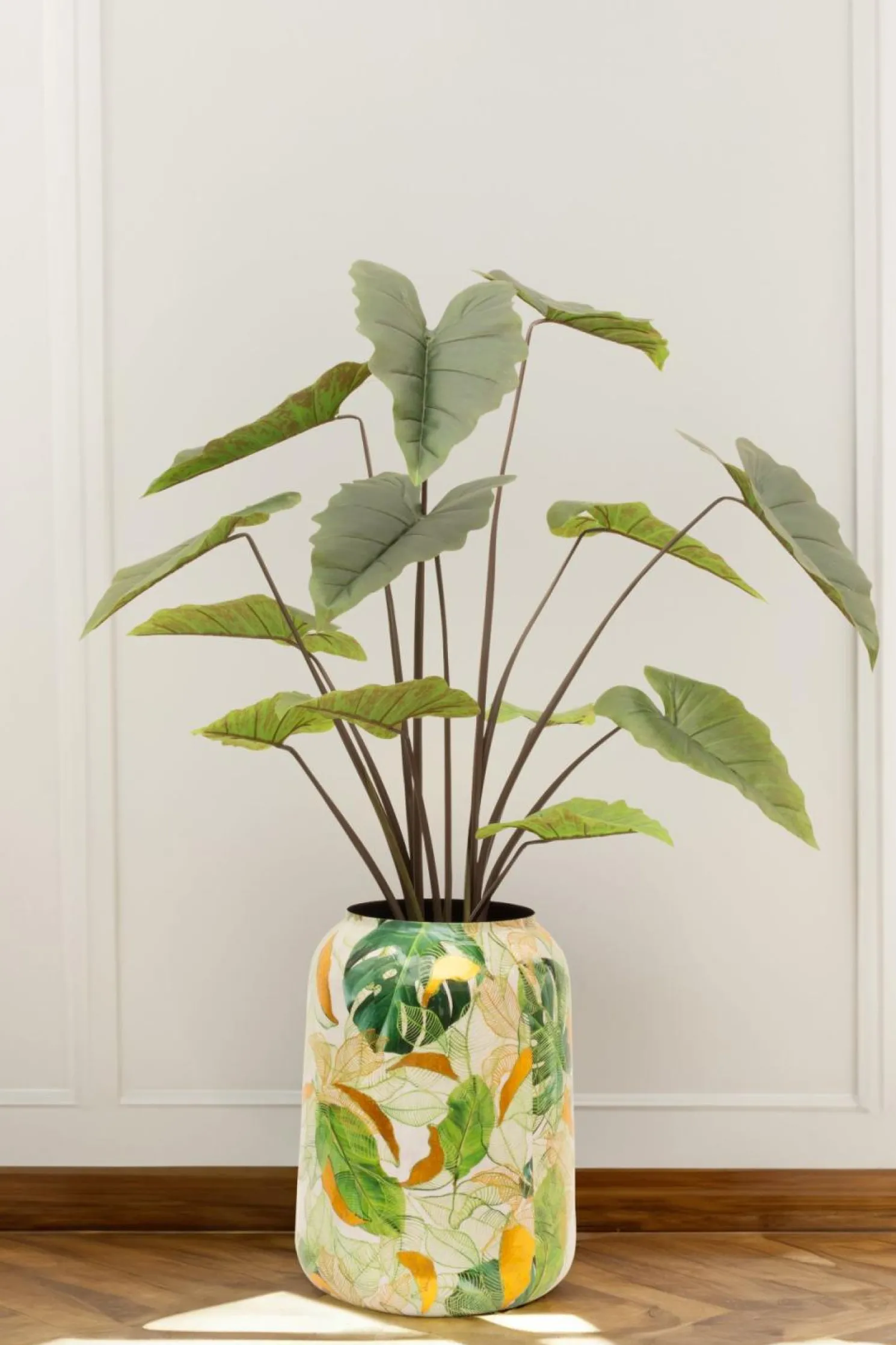 Fleur Ami Lush Pflanzgefäß mit floralem Muster Ø 30 cm, Höhe 43 cm