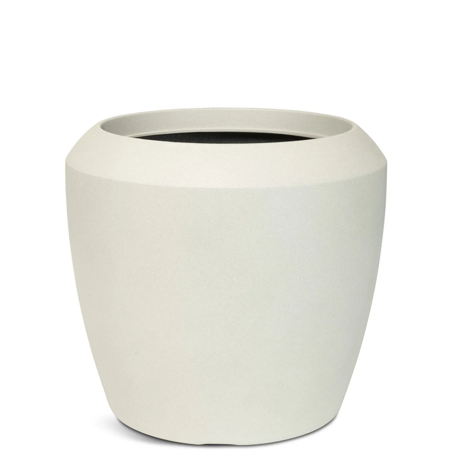 Fleur Ami Ventura schlichter Pflanzübertopf aus Kunststoff Ø 33,5 cm, Höhe 30,5 cm beige