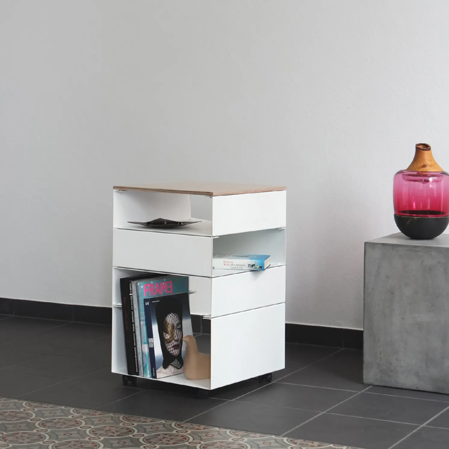 vonbox Rollcontainer Rolf - aus vier Einzelmodulen