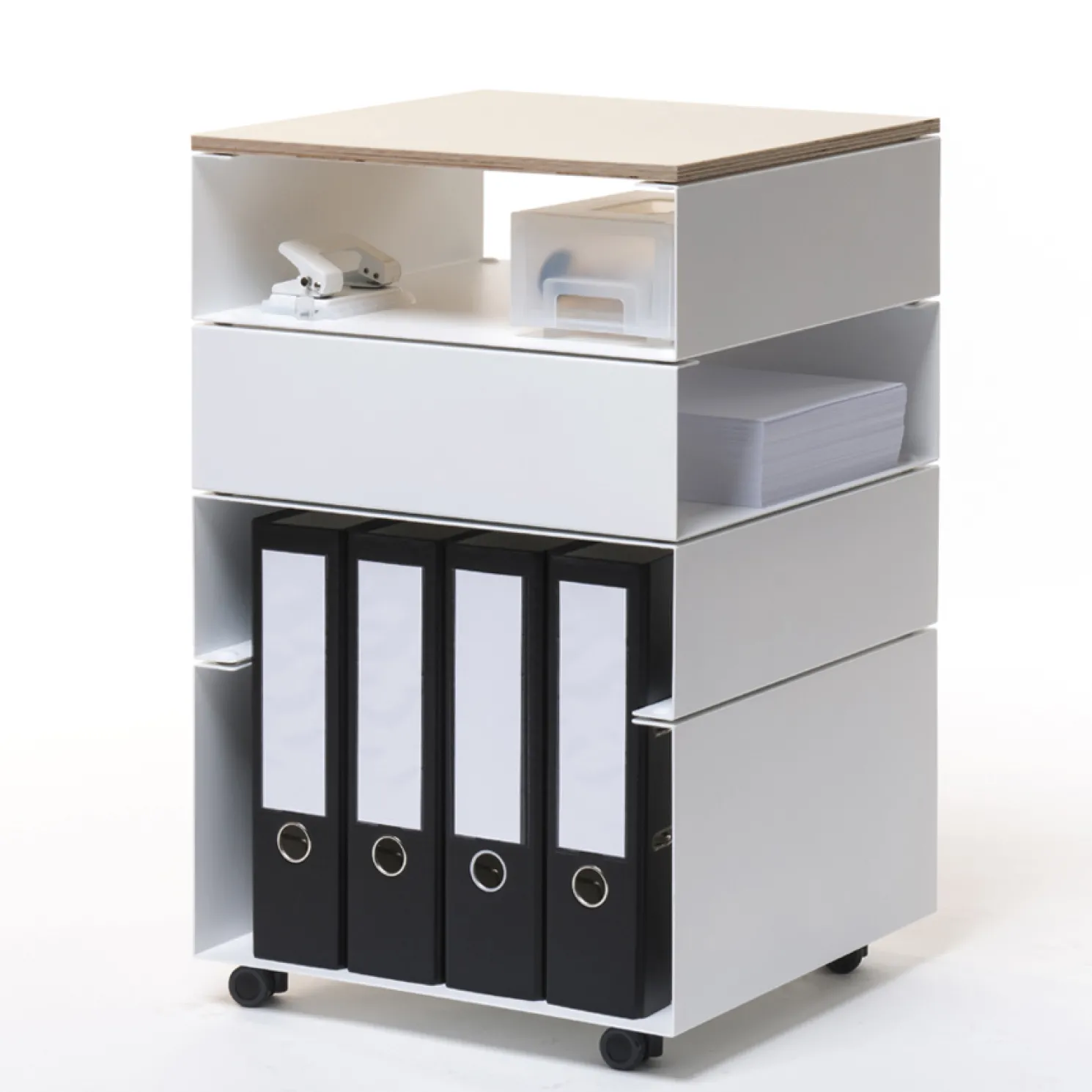 vonbox Rollcontainer Rolf - aus vier Einzelmodulen