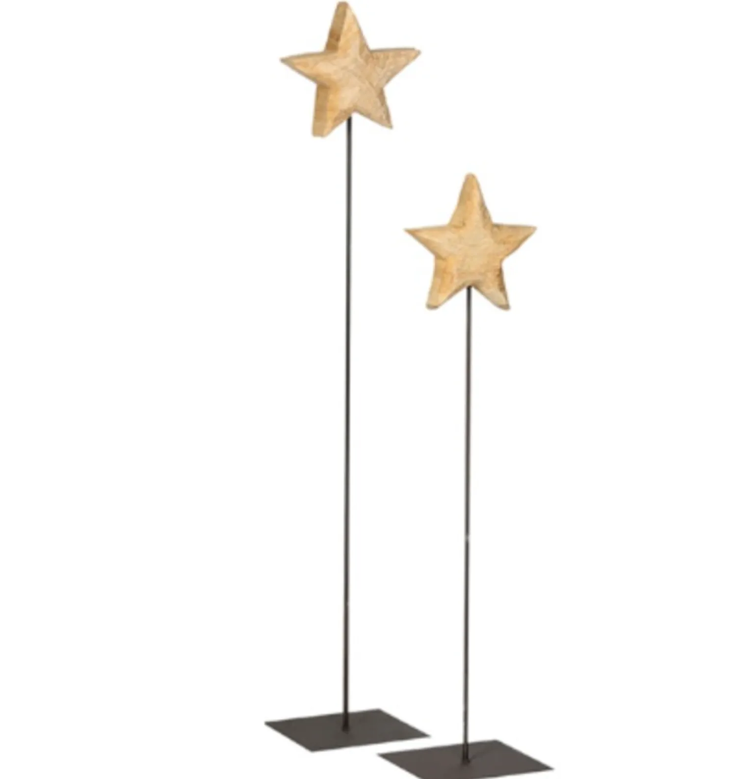 WMG Pappelstern natur auf Eisenständer 90 cm