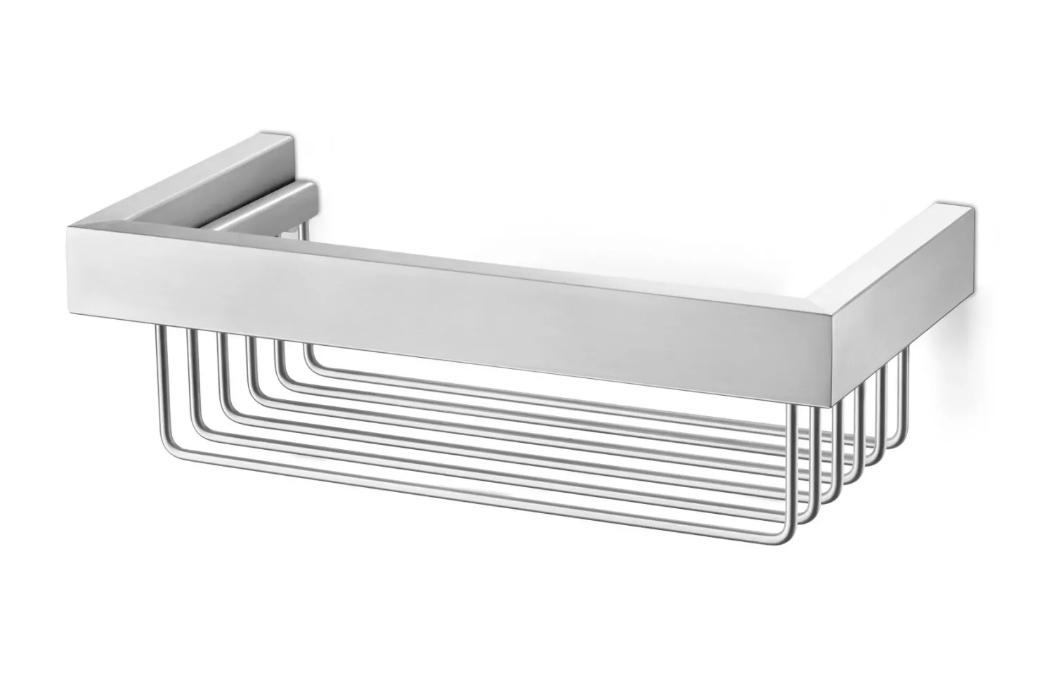 Zack Linea Wand-Duschkorb aus Edelstahl matt