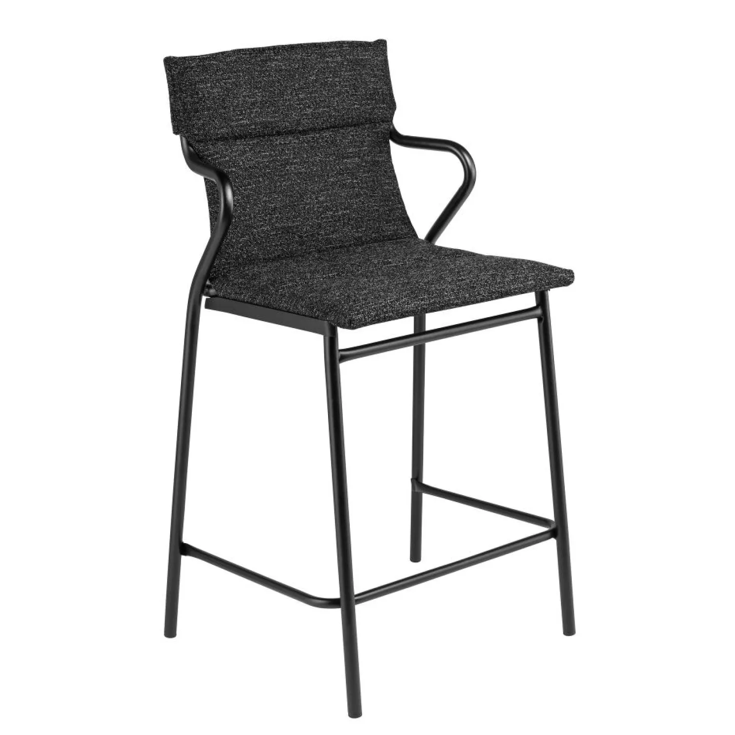 Lafuma Halbhoher gepolsteter Esszimmerstuhl Ancone In-und Outdoor Schwarz