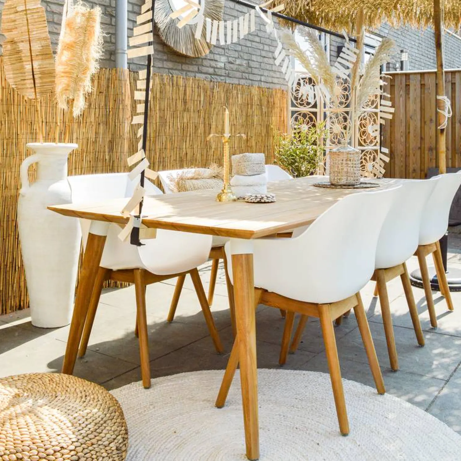 Hartman Sophie Studio hochwertiger Gartentisch Weiß 170x100 cm