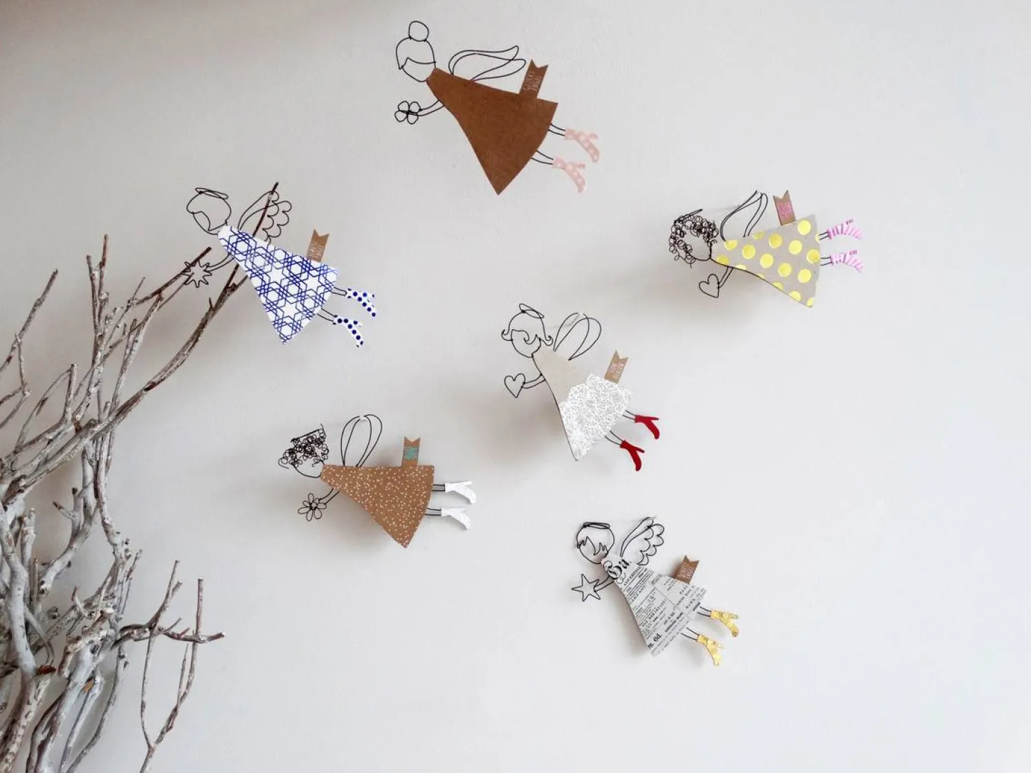 Good Old Friends Fliegende Engel Rosa gepunktete Schuhe