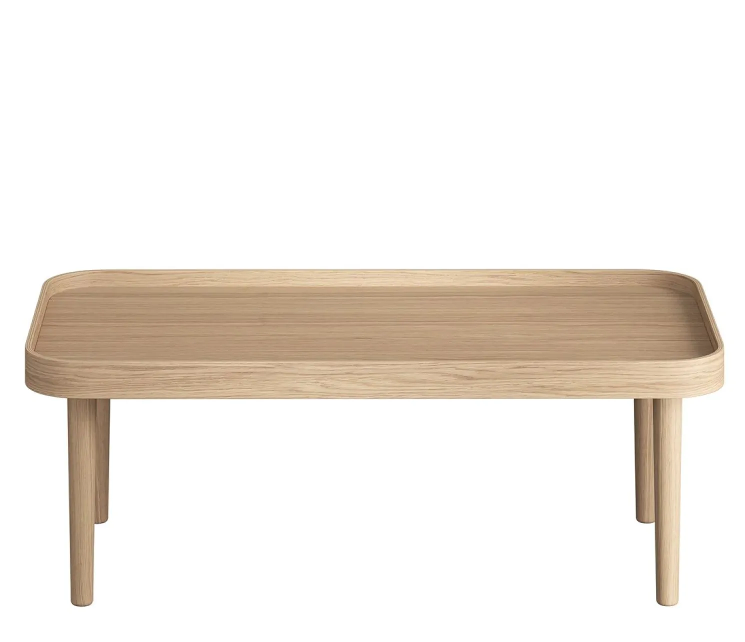 Novoform Serena Holz Couchtisch mit runden Ecken Eiche natur