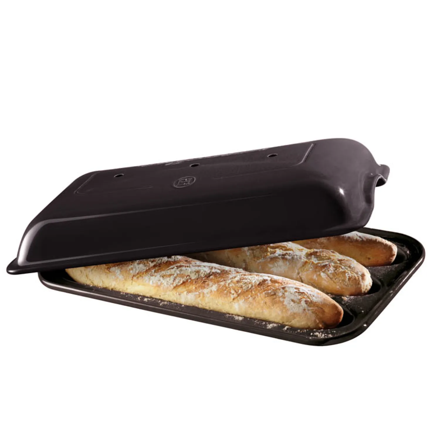 Emile Henry Baguette Backform, Schwarz