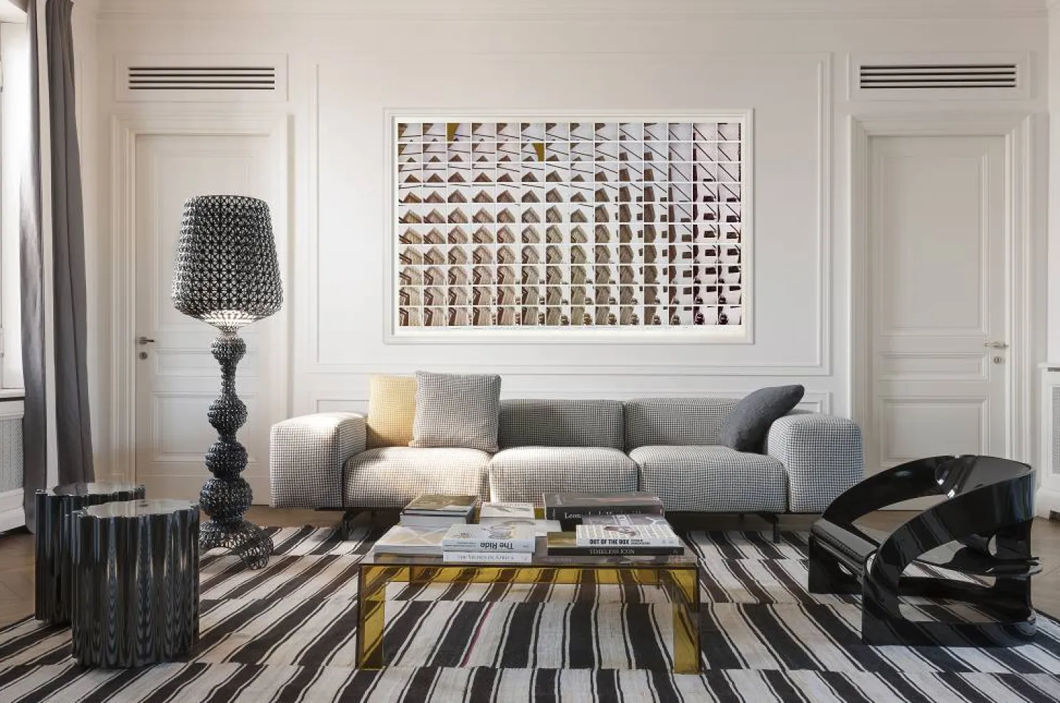 Kartell Indoor Stehlampe Kabuki schwarz