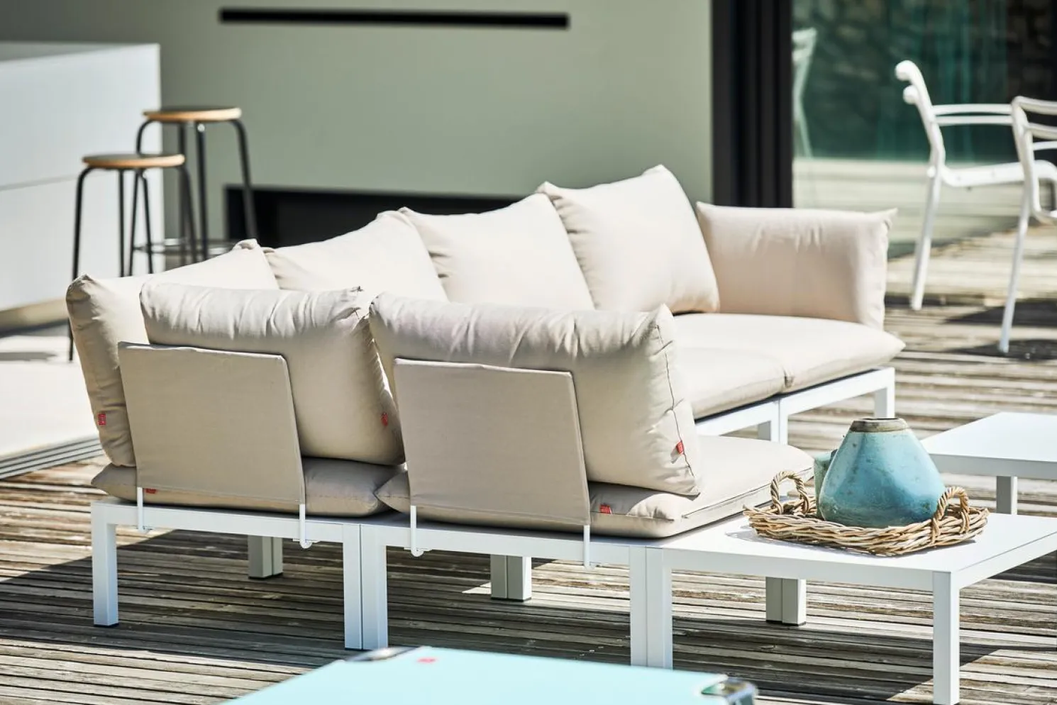 Fiam Outdoor Couchtisch Fiam DOMINO, 70 x 70 x 28 cm, schwarz