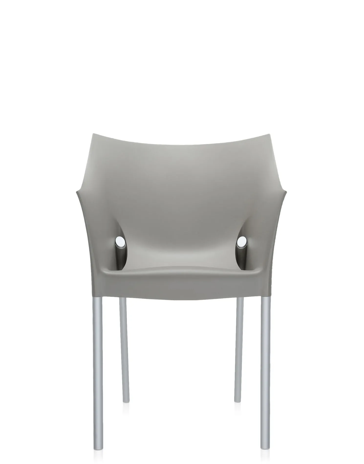 Kartell Dr. No Armlehnstuhl lebhaftes mittelgrau/aluminiumgrau
