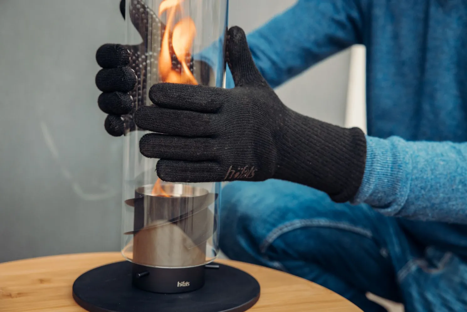 höfats Feuerhandschuhe aus Aramid Schwarz