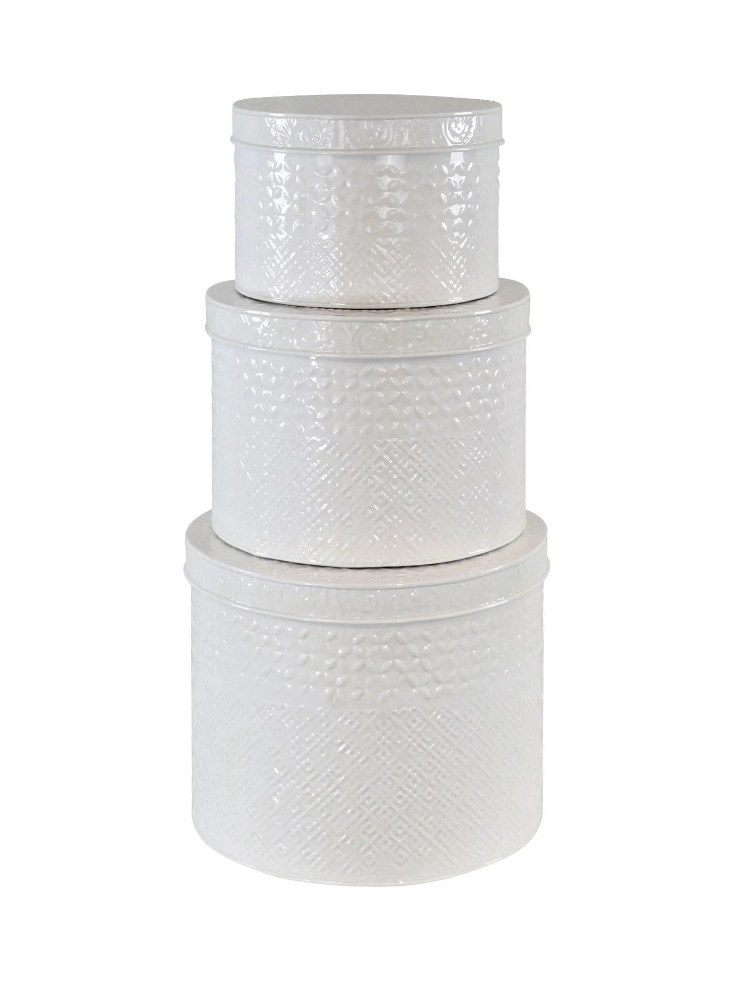 Hoff Blechdose - "Fés", weiß L