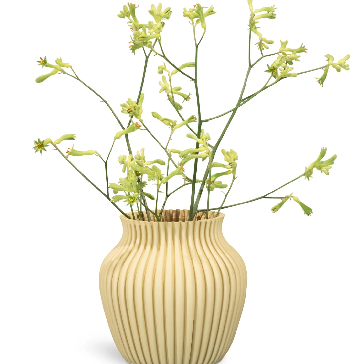 Fleur Ami Speaking matte Vase 3D Curve aus Kunststoff desert sand