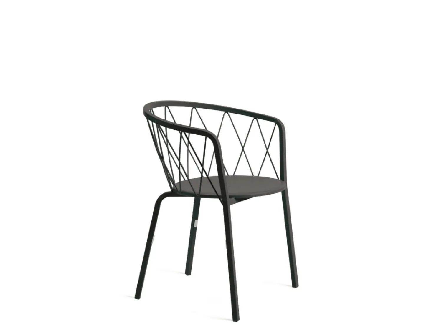 vermobil Moderner Outdoorsessel Daisy stapelbar schwarz