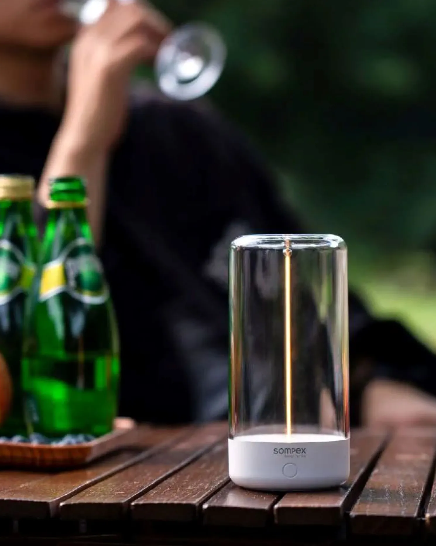 Sompex Pulse Akku Tischleuchte mit Magnetfilament Grün