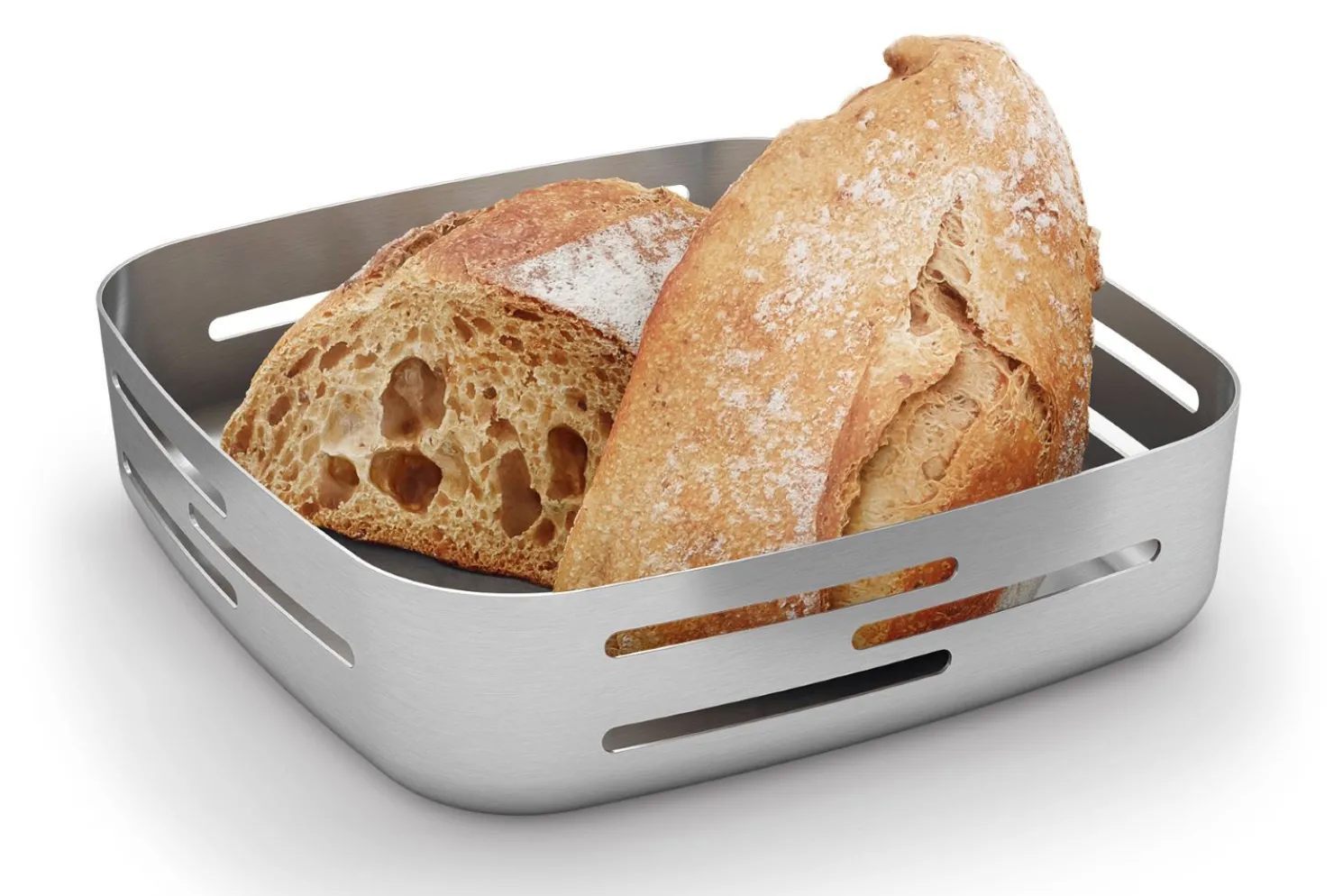Zack Panore Brotkorb aus mattem Edelstahl
