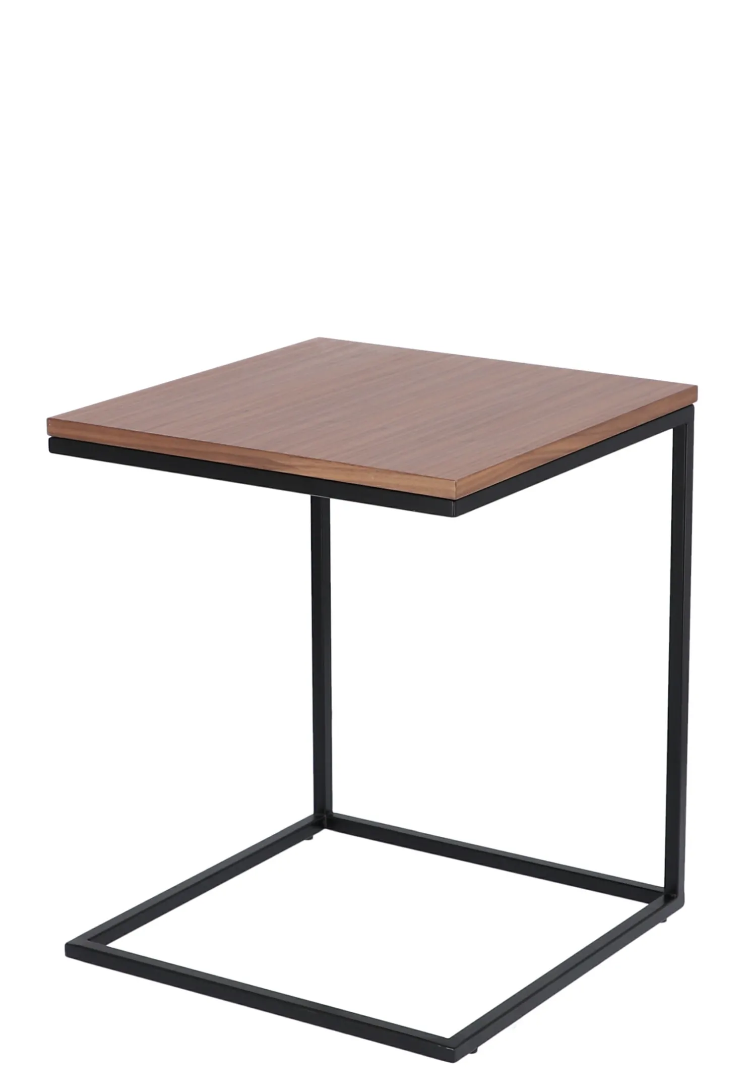 Jan Kurtz Beistelltisch Flat Schwarz/Nussbaum 50x40x40cm