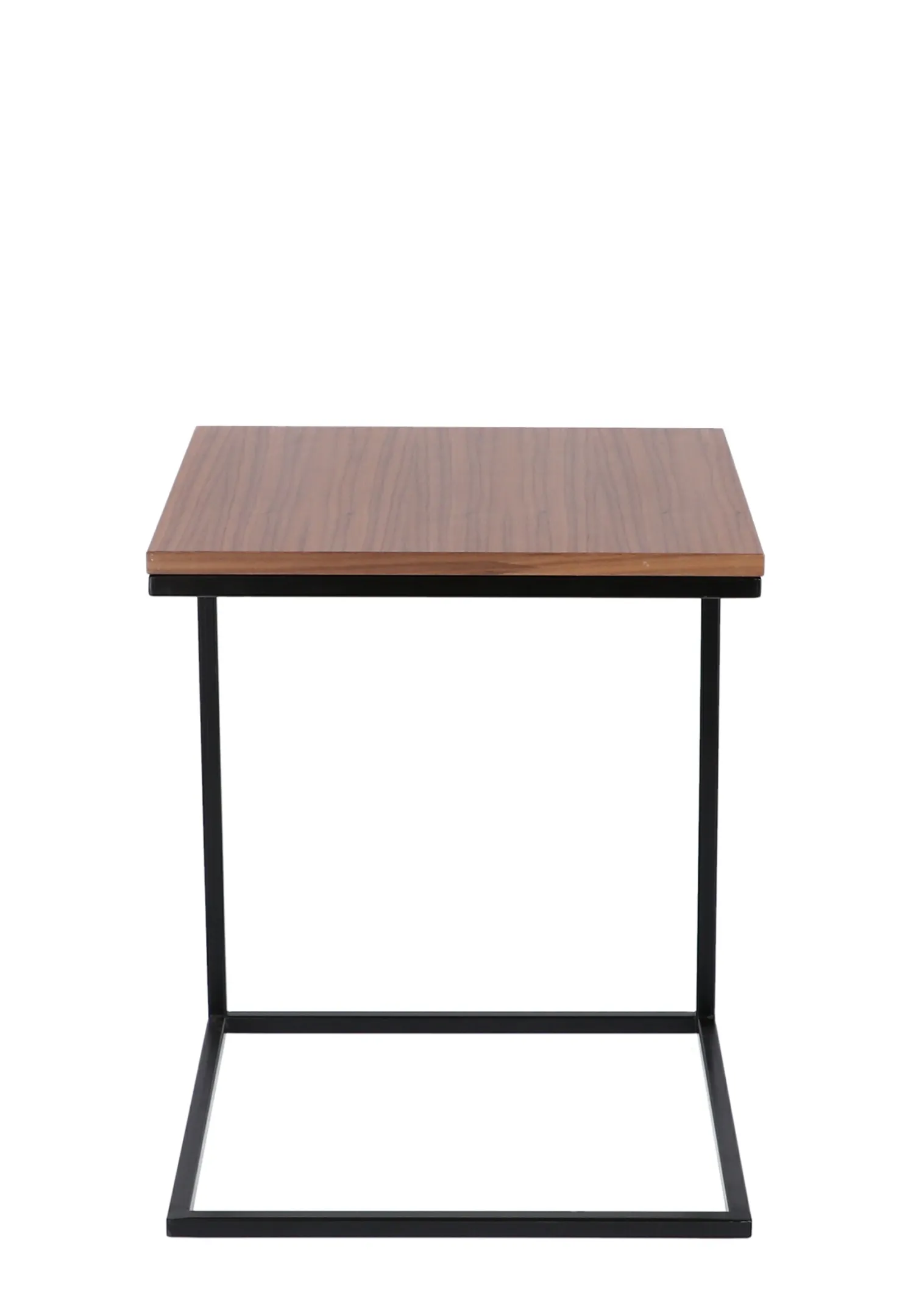 Jan Kurtz Beistelltisch Flat Schwarz/Nussbaum 50x40x40cm