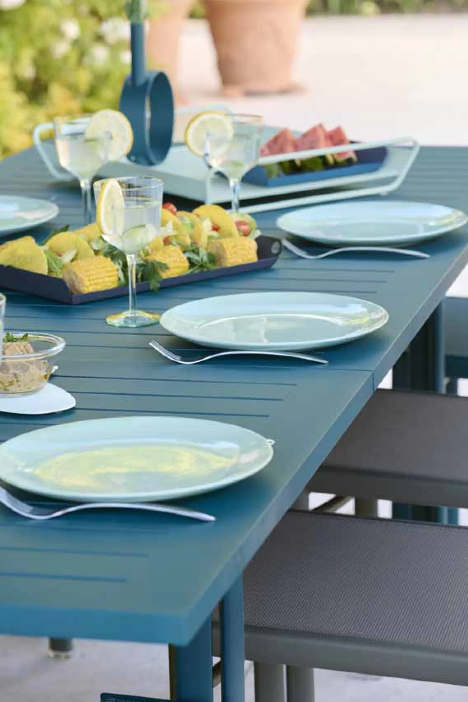 Fermob COSTA Tisch Aluminium Abyssblau 80 x 80 cm