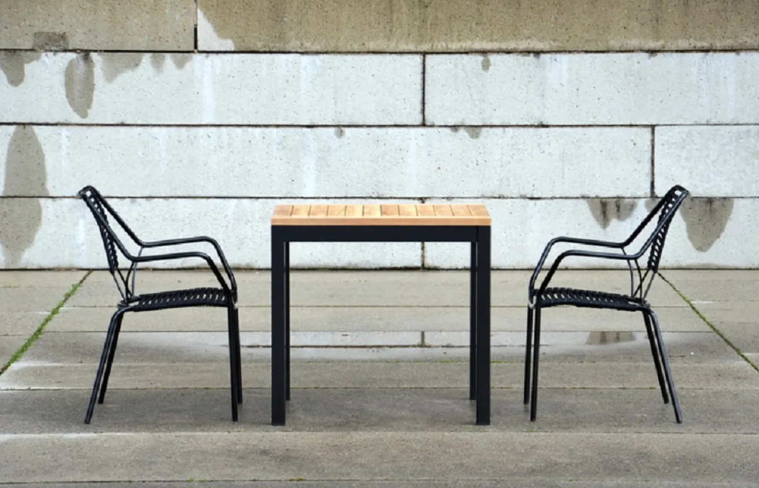 Jan Kurtz Outdoor Tisch Quadrat Teak / weiß 80x50