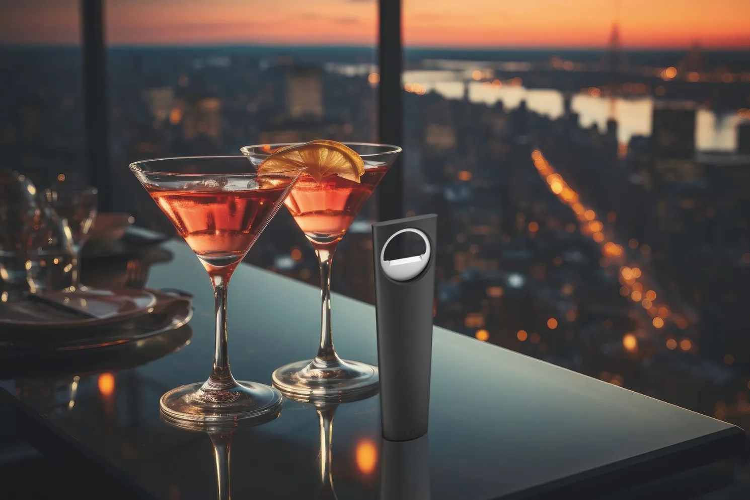 Zack Etelli Flaschenöffner mit integrierter Standfläche