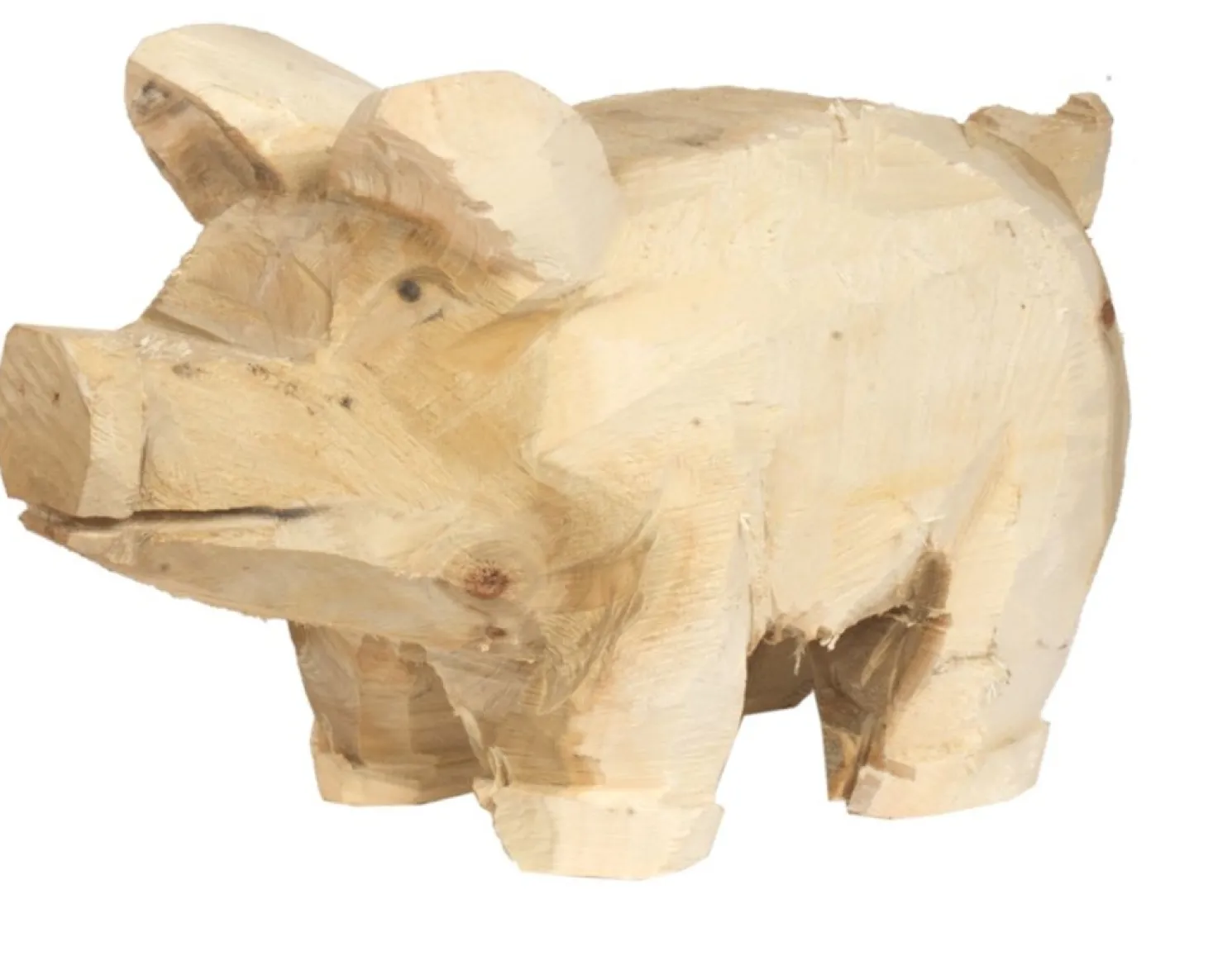 WMG Holz-Schwein Pappel natur H: 30, L: 50 cm