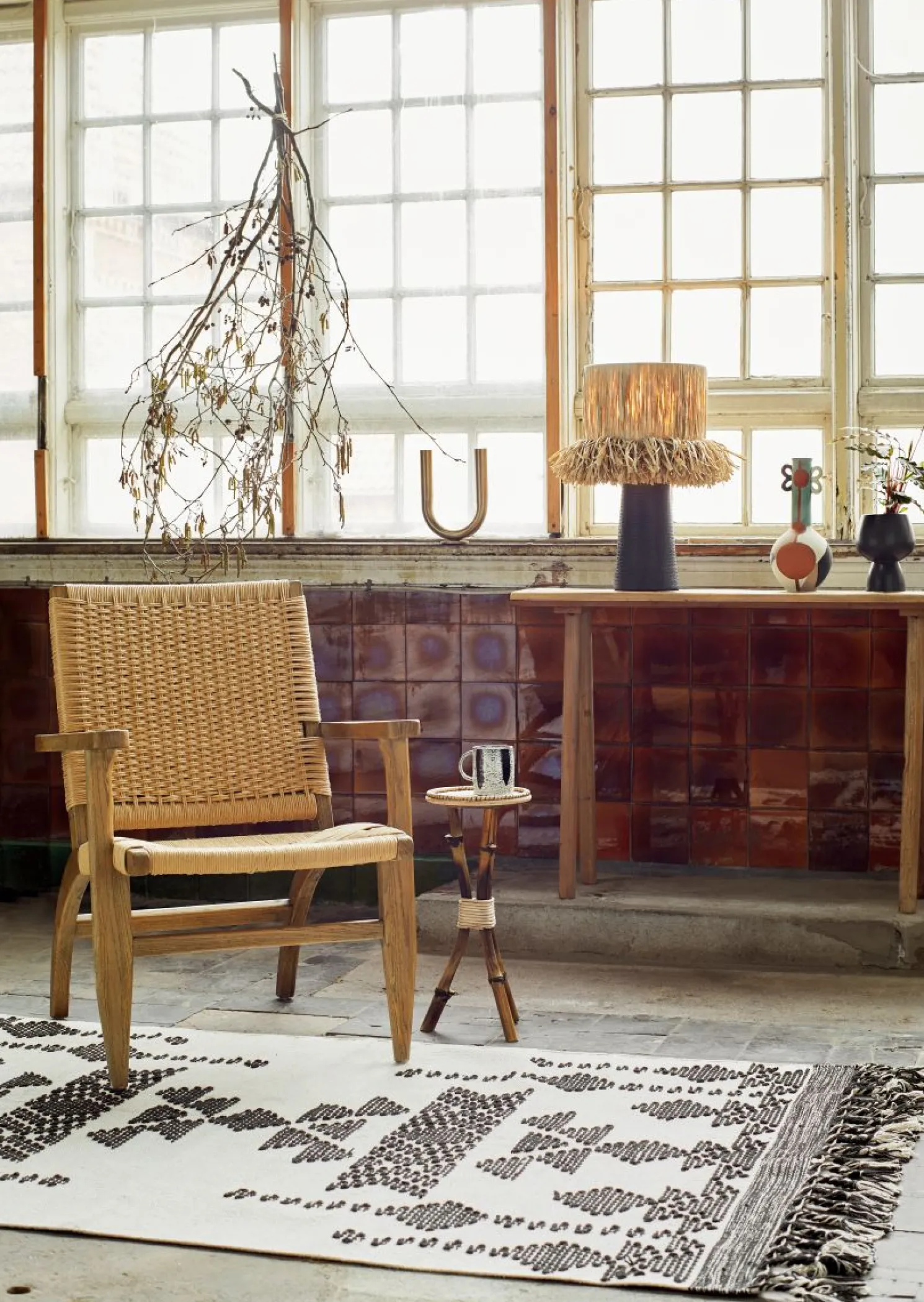 MADAM STOLTZ Konsolentisch, Holz 105x25x70 cm