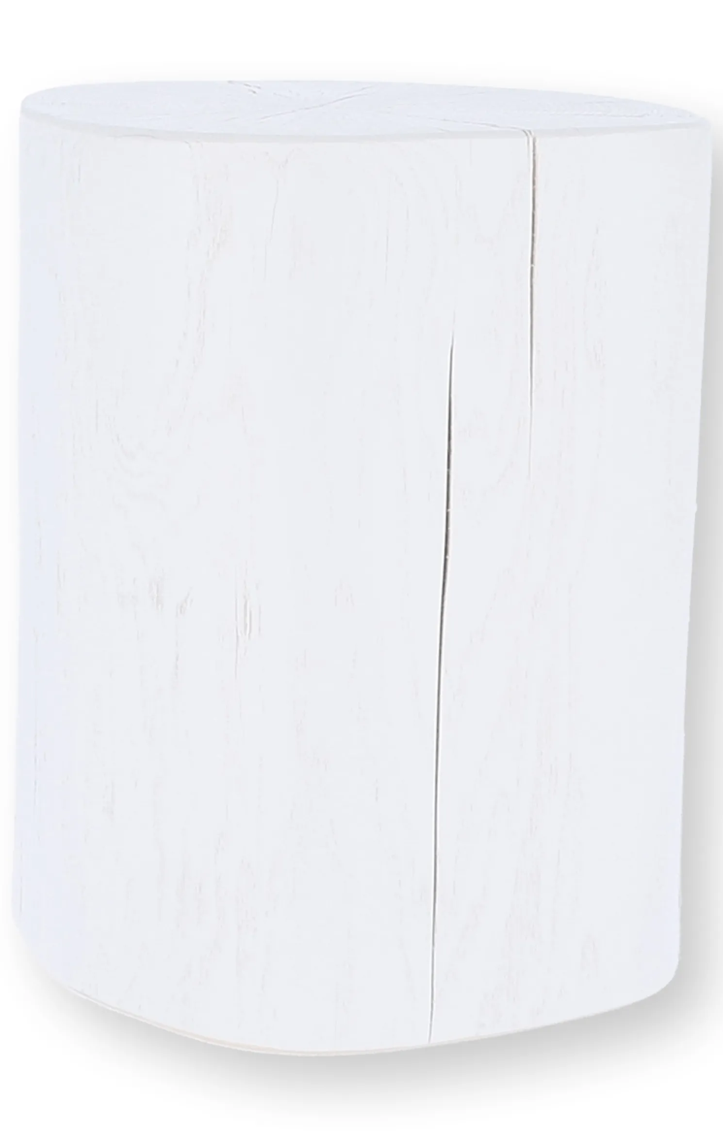 Jan Kurtz Block Hocker, Kernesche Massiv - Lackiert weiß 38 cm
