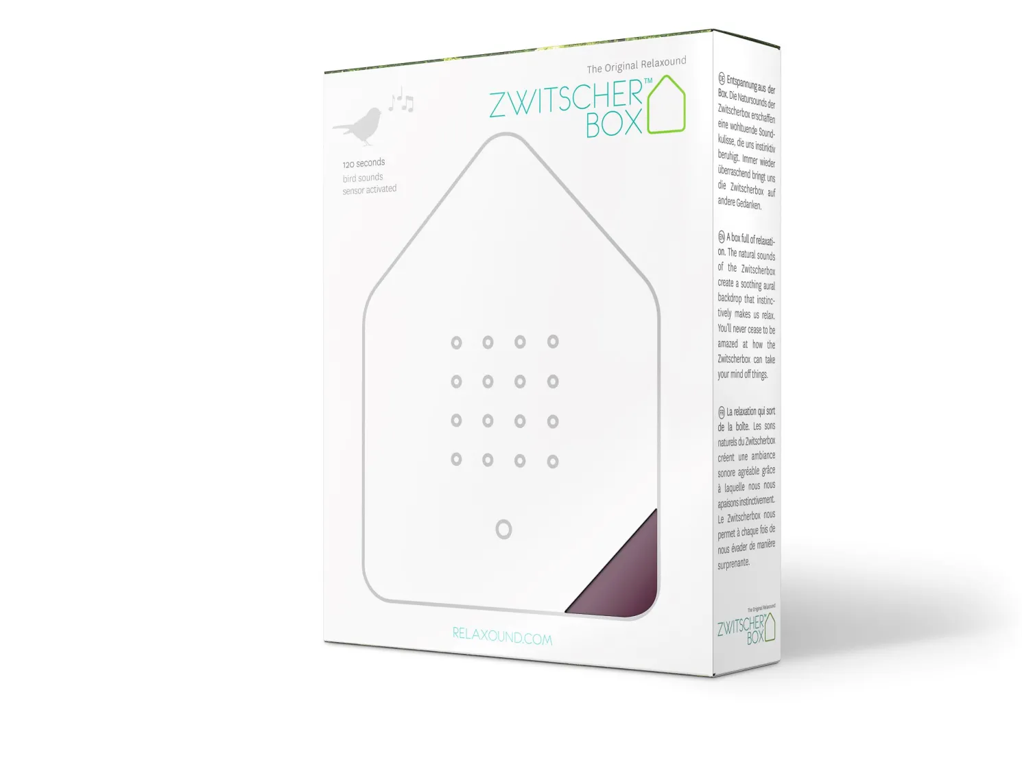 Relaxound Zwitscherbox Original Mauve/Weiß