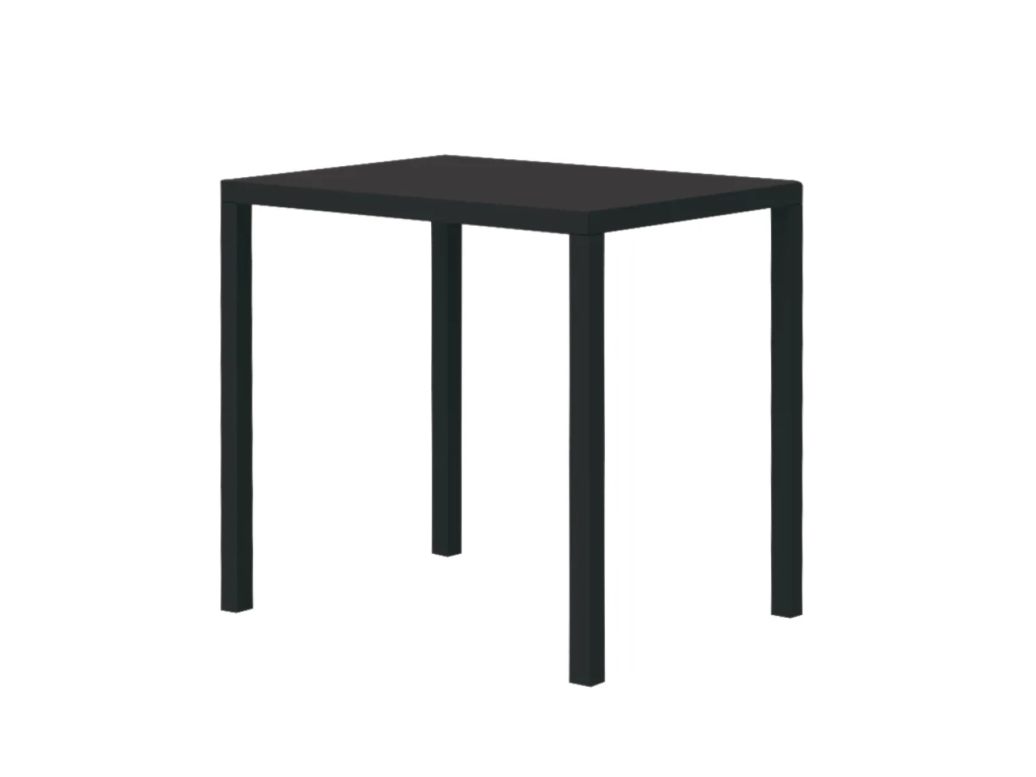 vermobil Kleiner Esstisch Quatris 80x60x75 cm schwarz