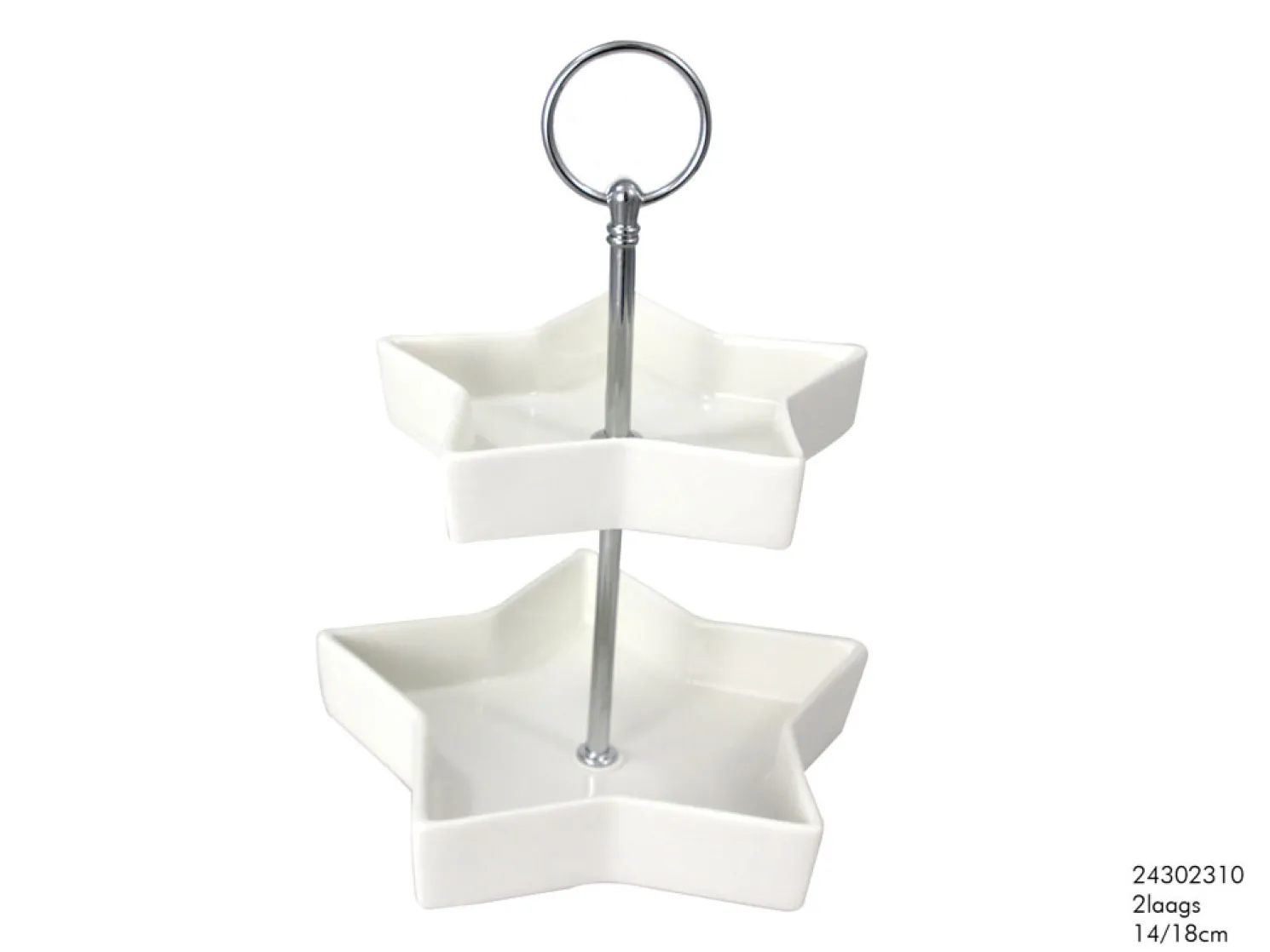 + Sternetagere tief Weiß 2-stufig