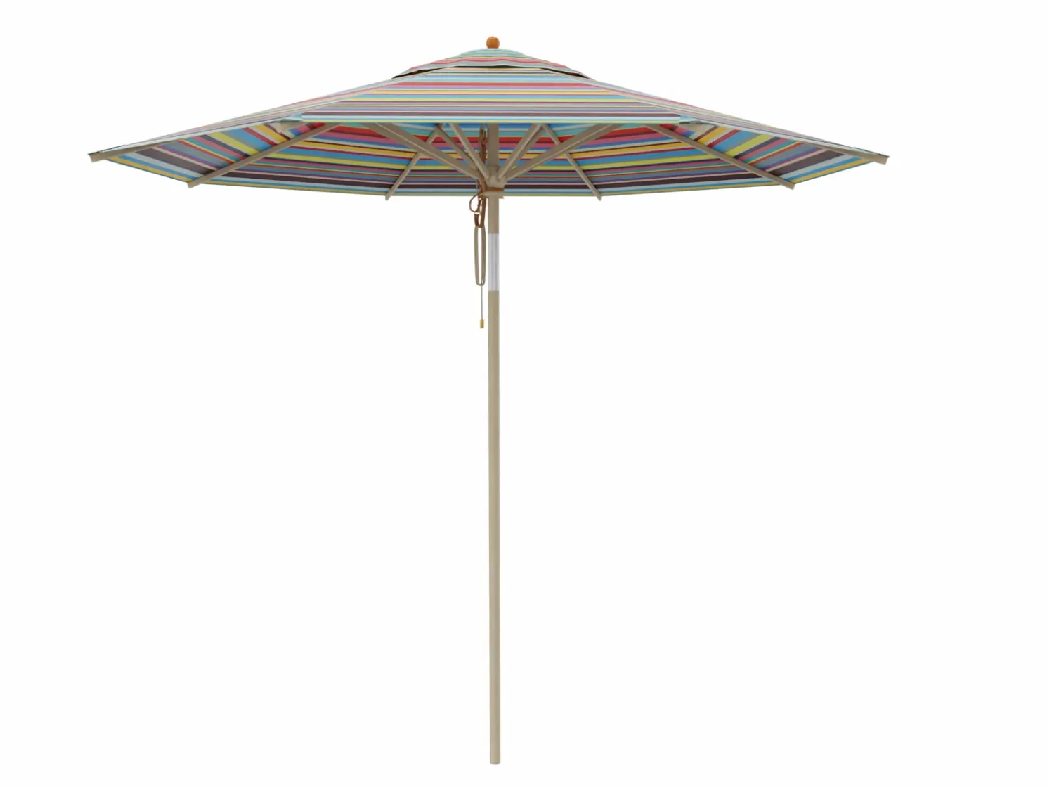 Weishäupl Schirm Klassiker Ø 250 cm Acryltuch Multicolor mit Flaschenzug und Knick