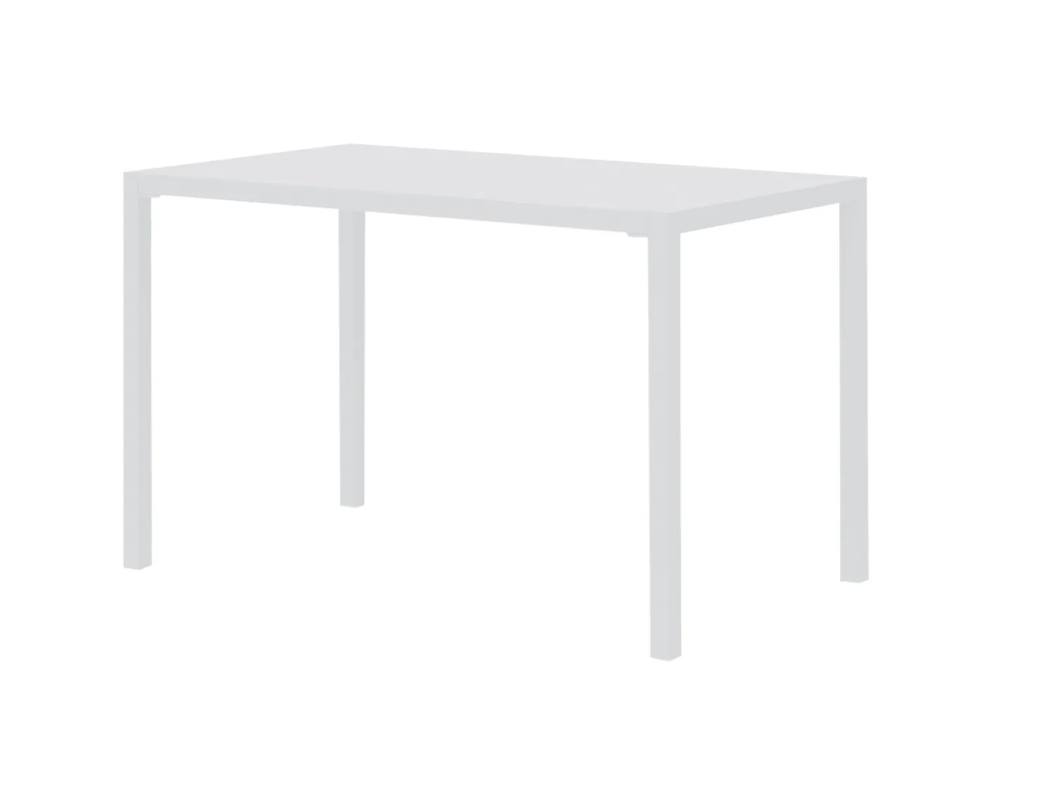 vermobil Outdoor Esstisch Quatris 120x80x75 cm weiß