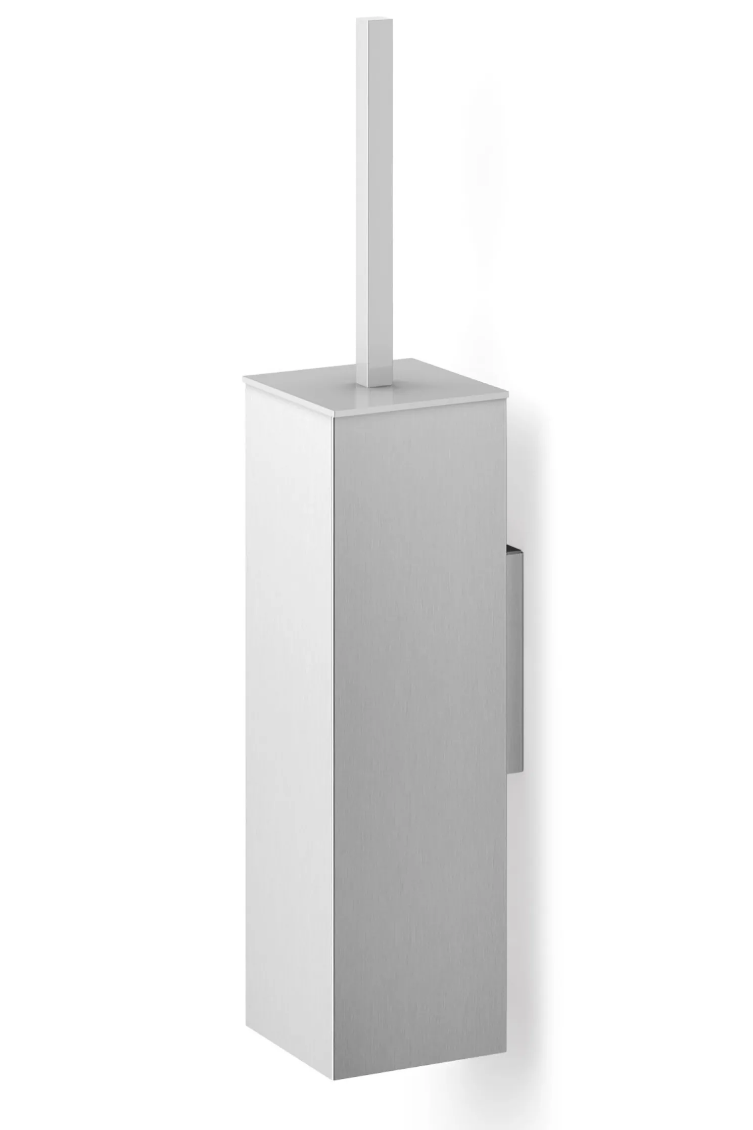 Zack Carvo Wand-Toilettenbürste, eckig silber