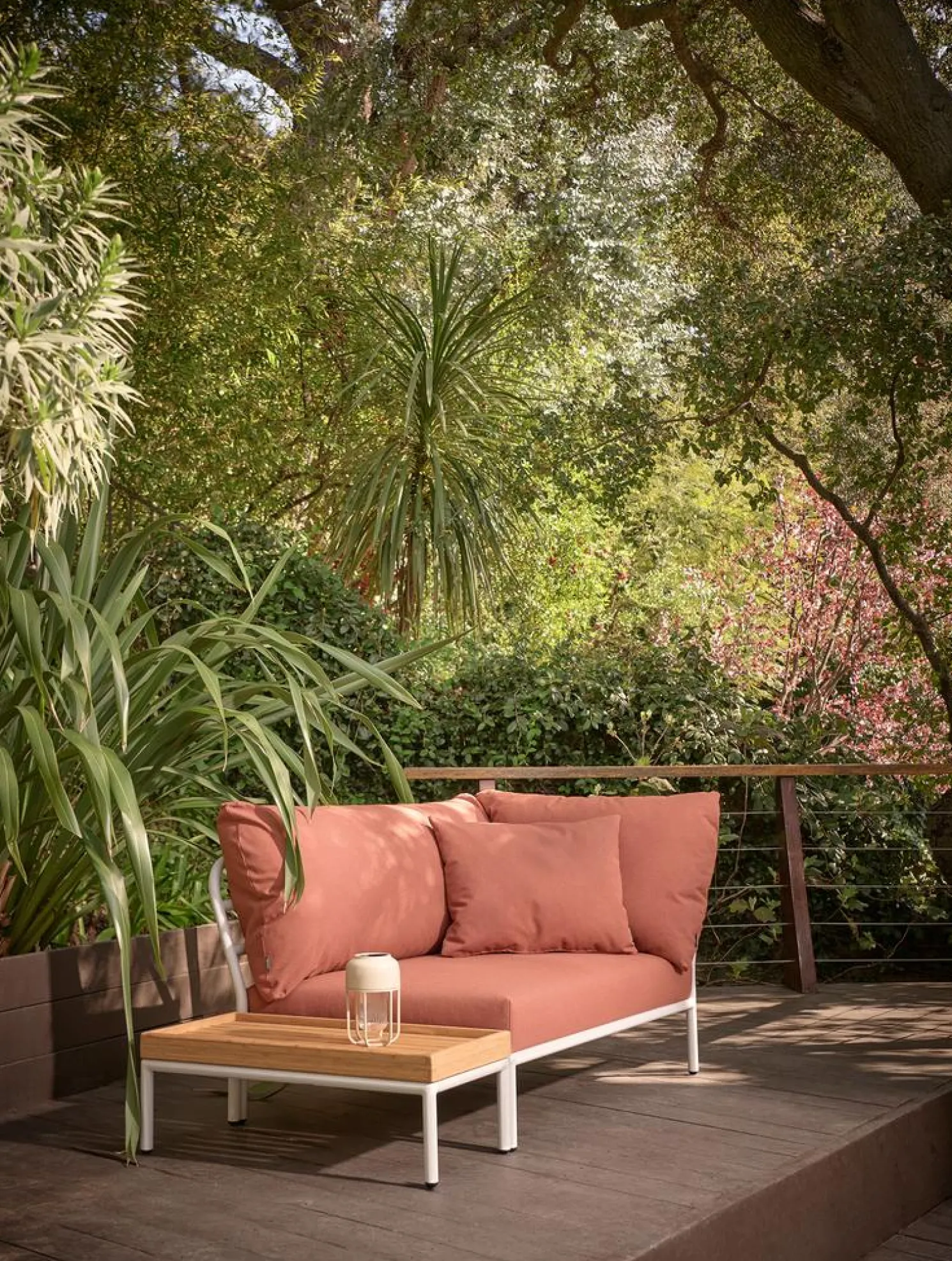 HOUE LEVEL2 Outdoor Sofa Lounge-Modul 2 Kohle Weiß Rechts