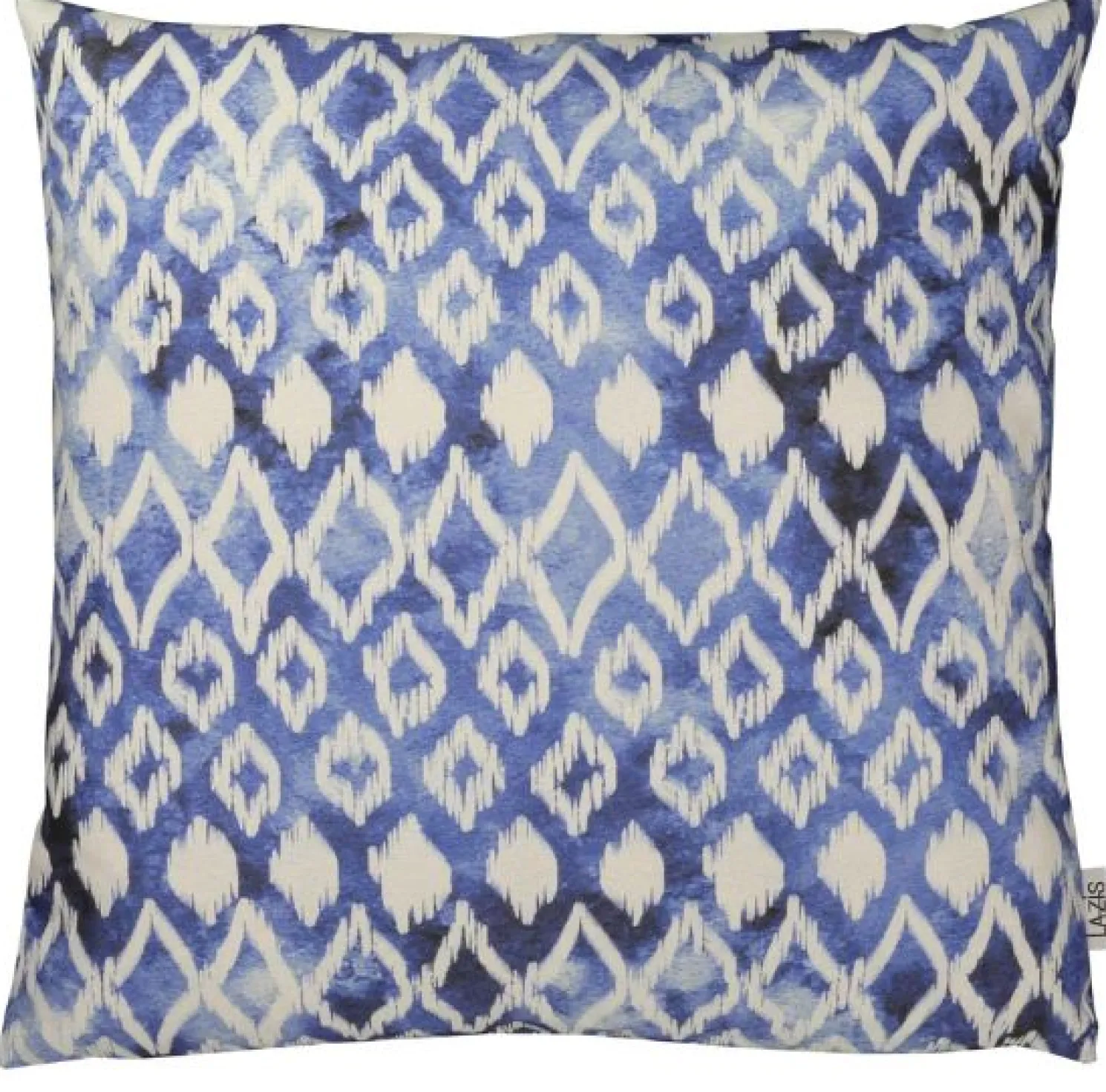 Lazis Kissenhülle China blue mit Rautenmuster 50 x 50 cm