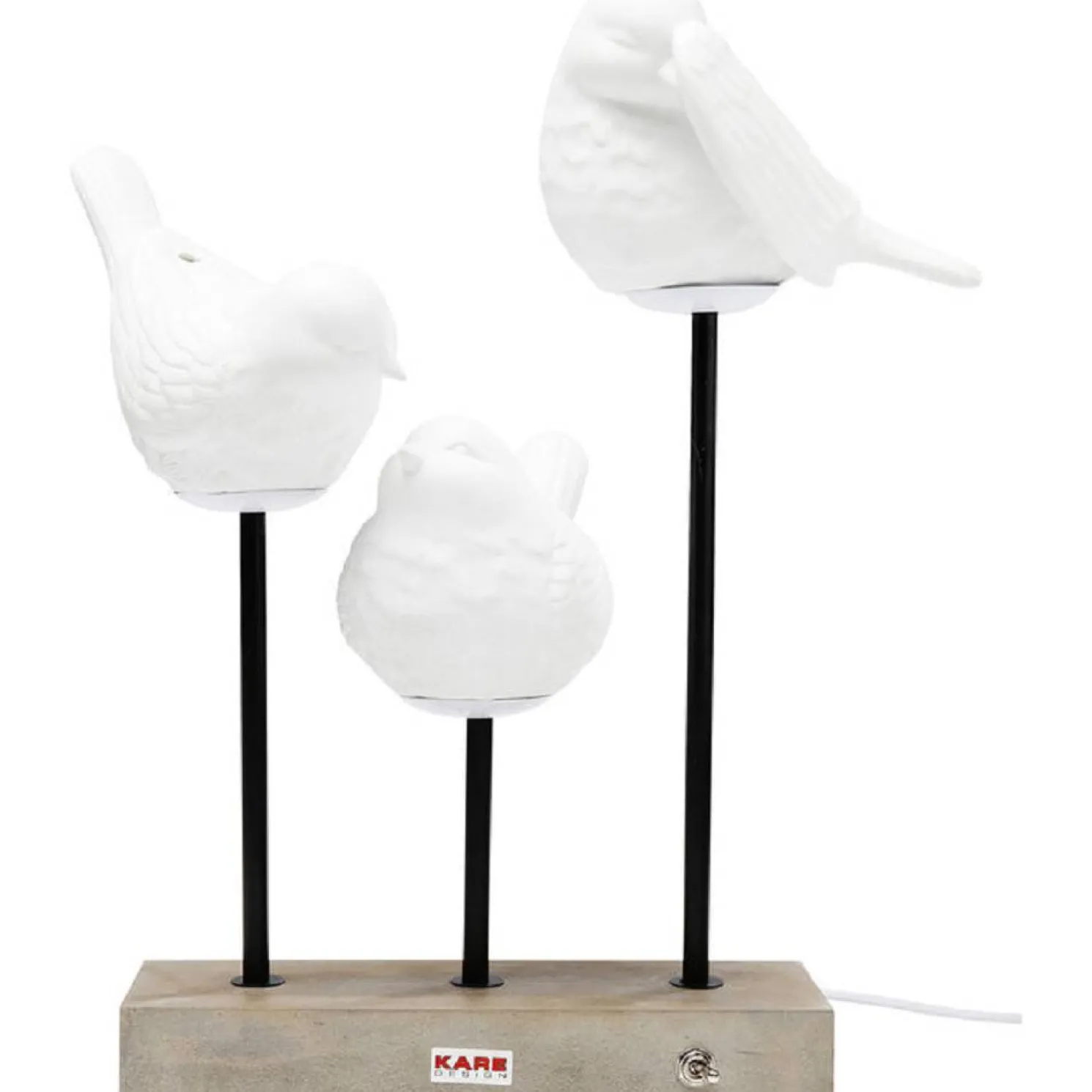 Kare Tischleuchte Vögel LED 52 cm