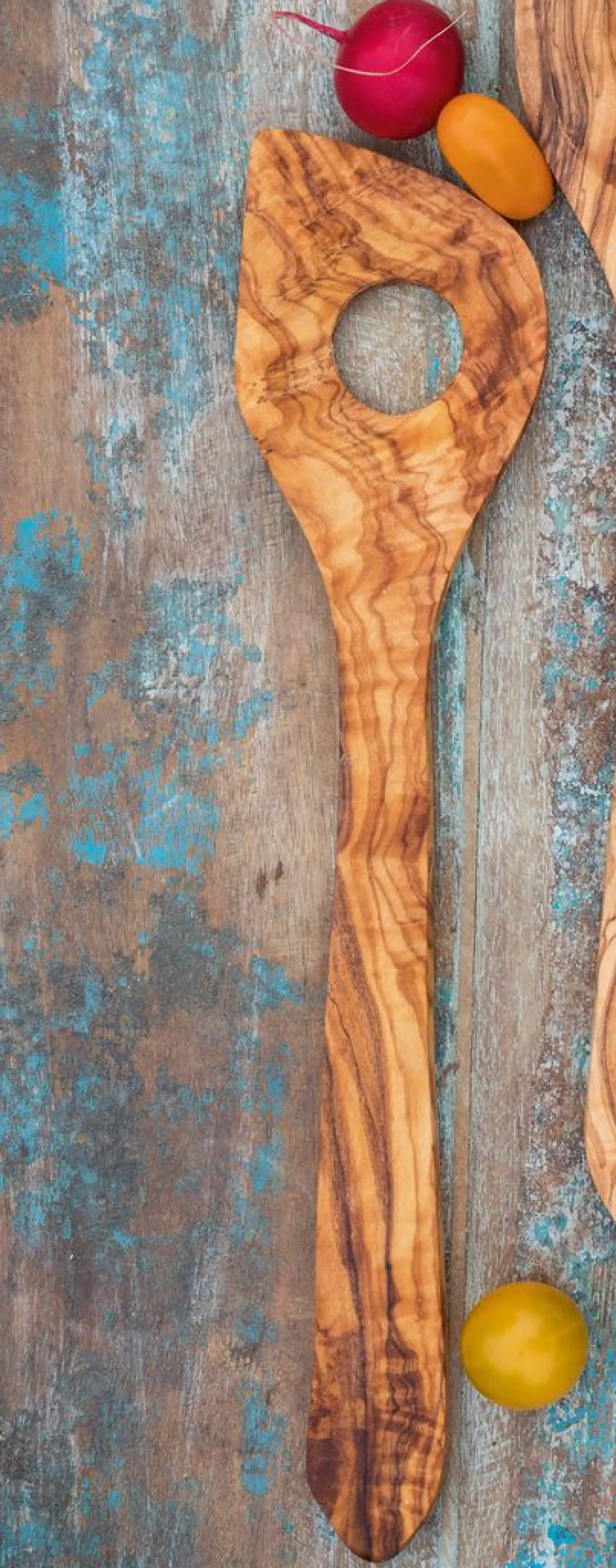 Grün Form Olivenholz Kochlöffel 30 cm ohne Loch