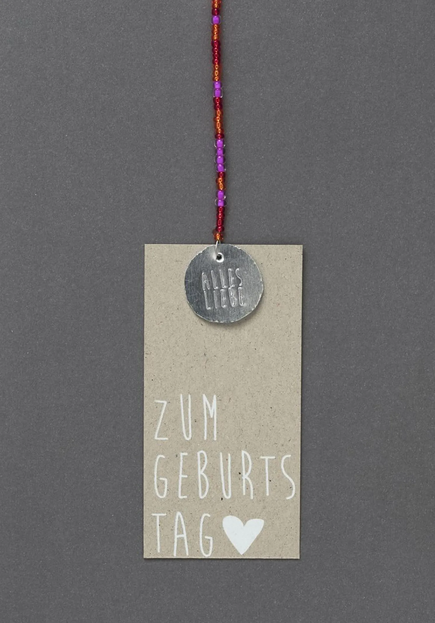 Räder Perlenkarte Alles Liebe zum Geburtstag grau
