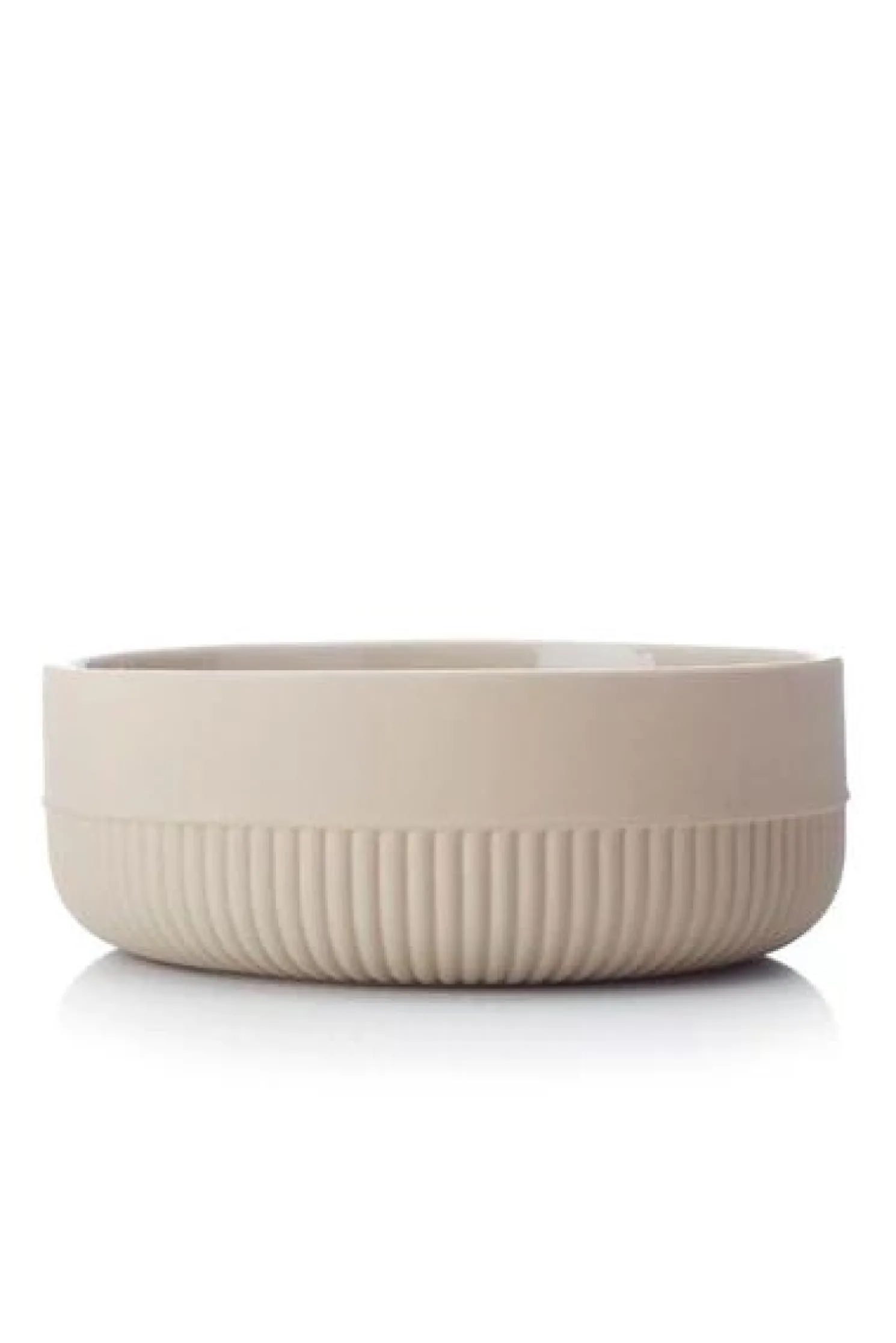 Novoform Root Salatschüssel - gerilltes Design beige