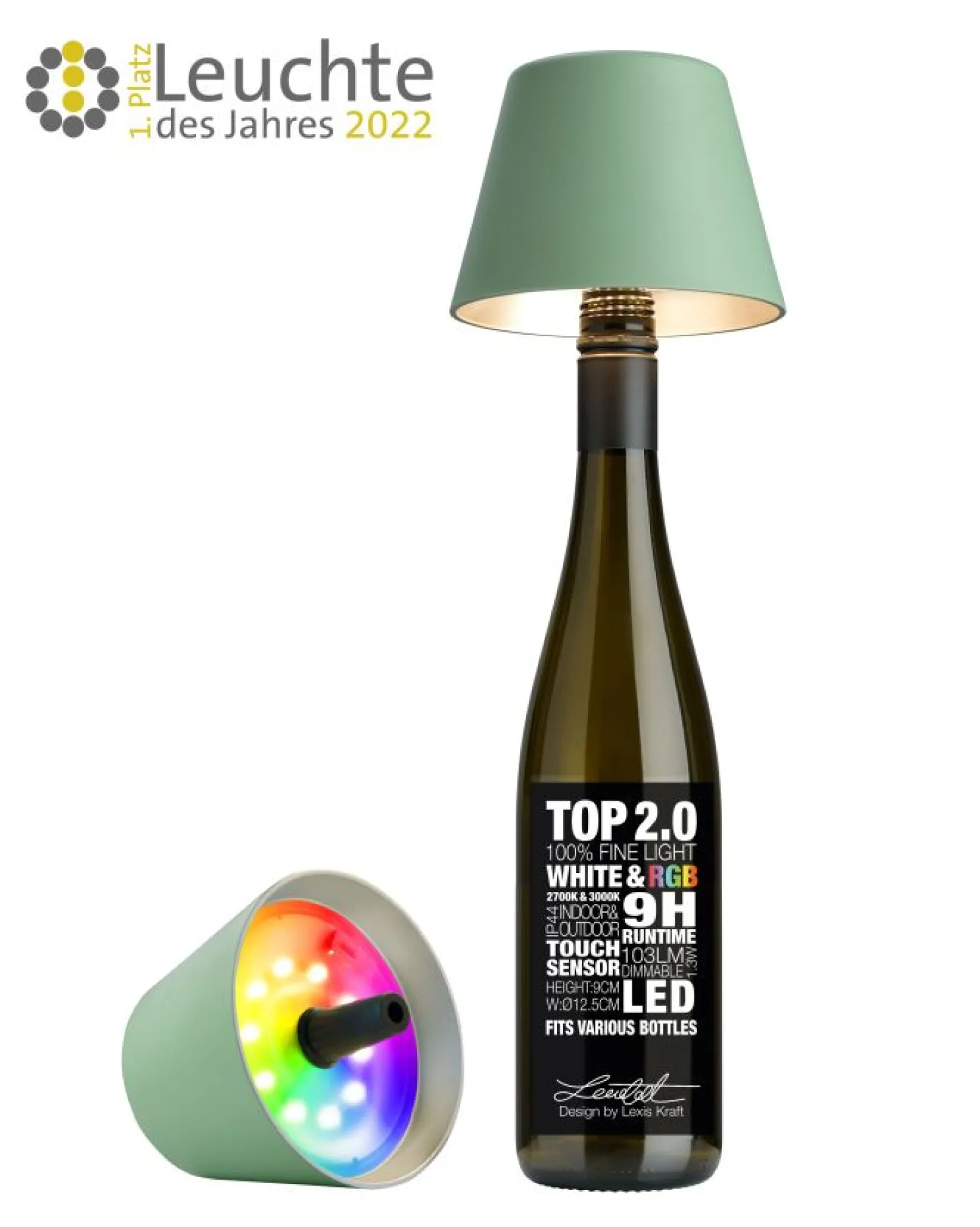 Sompex Akkuleuchte "Top 2.0" Schwarz