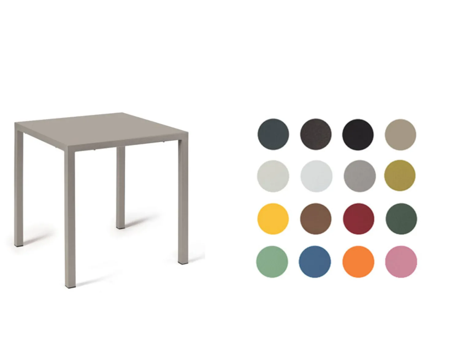 vermobil Kleiner Beistelltisch Quatris 60x60x75 cm rot