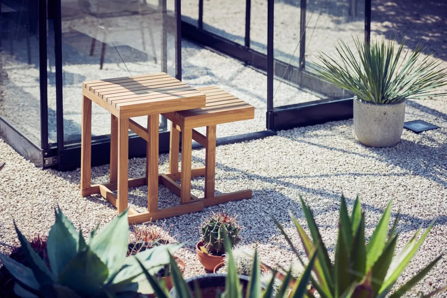 Jan Kurtz Beistelltisch CERO, Teak massiv, natur 55 x 40 x 40